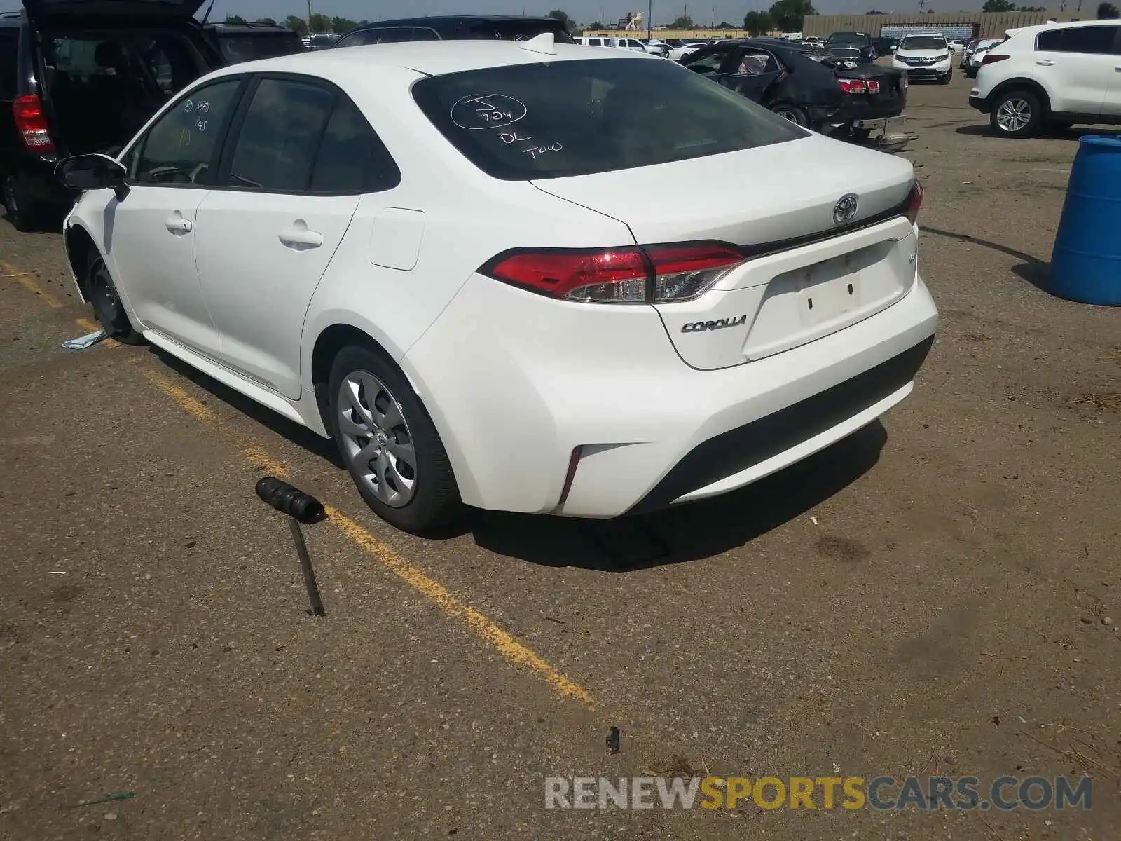 3 Photograph of a damaged car JTDEPRAE5LJ035213 TOYOTA COROLLA 2020