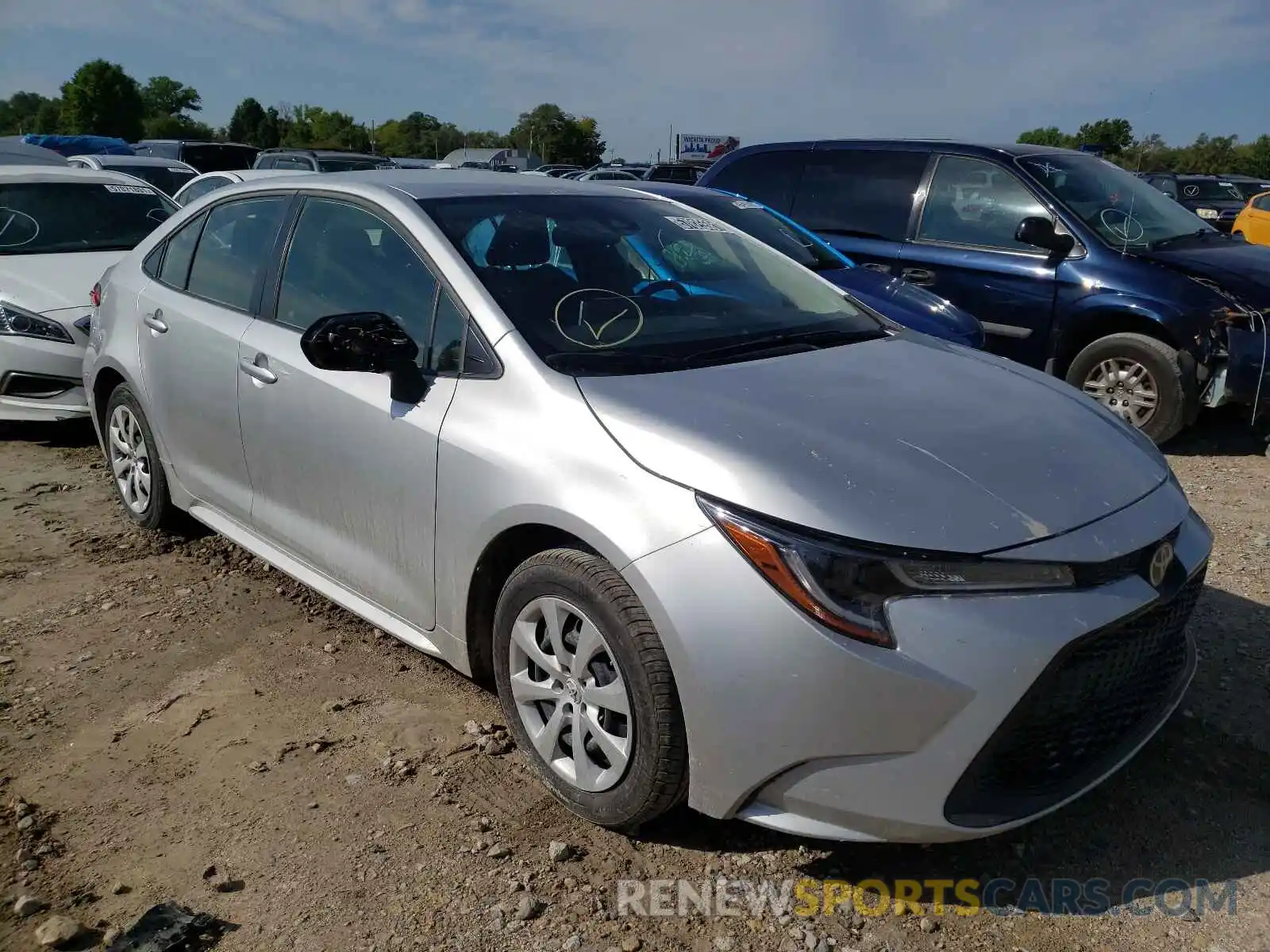 1 Photograph of a damaged car JTDEPRAE5LJ035227 TOYOTA COROLLA 2020