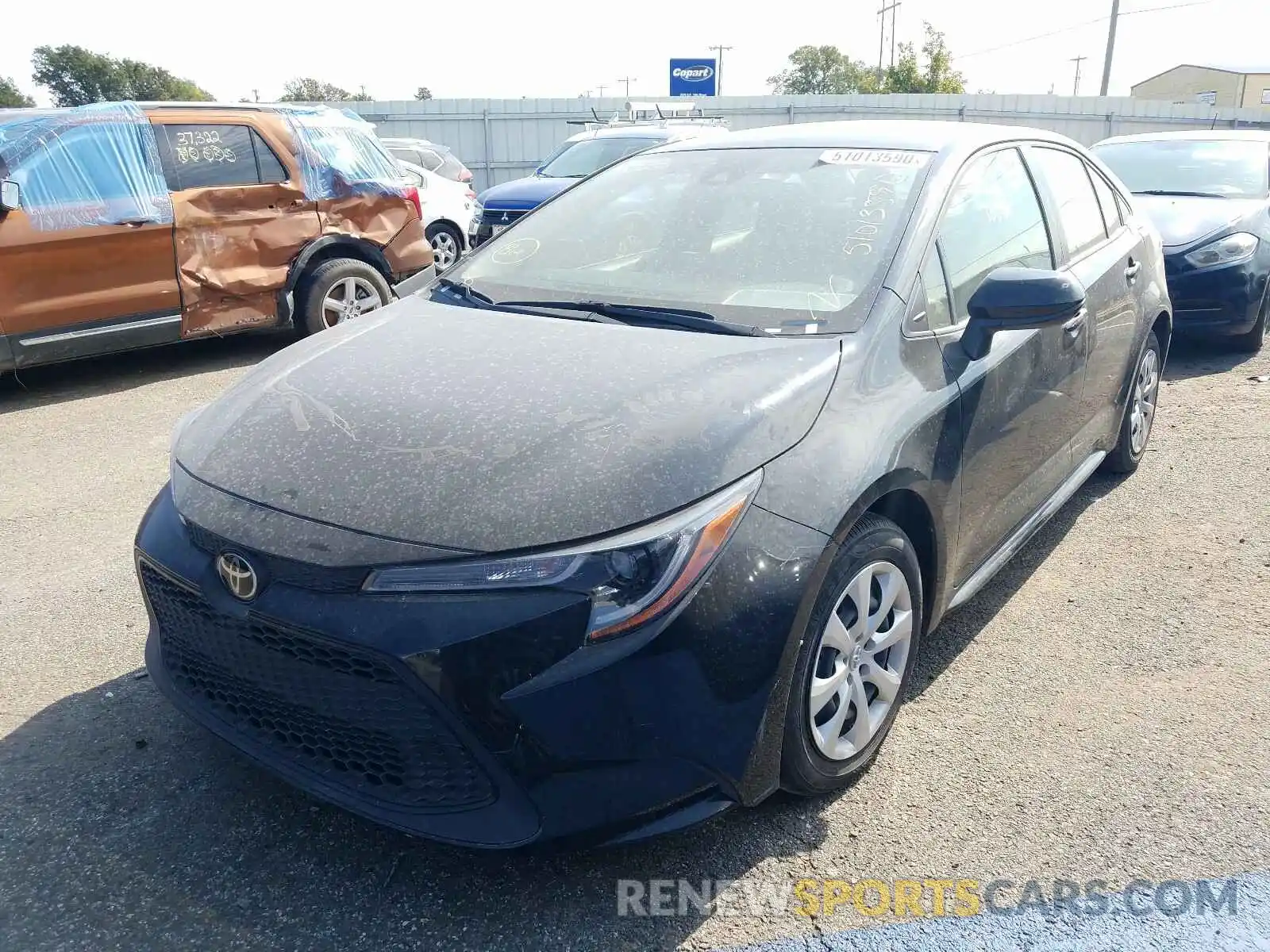 2 Photograph of a damaged car JTDEPRAE5LJ035275 TOYOTA COROLLA 2020