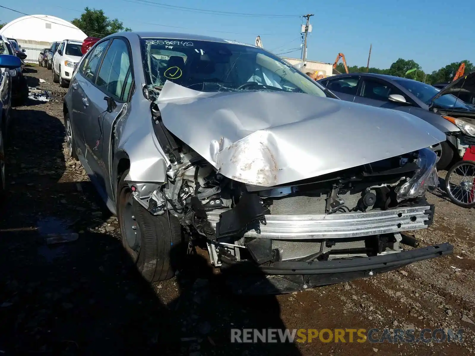 1 Photograph of a damaged car JTDEPRAE5LJ036054 TOYOTA COROLLA 2020