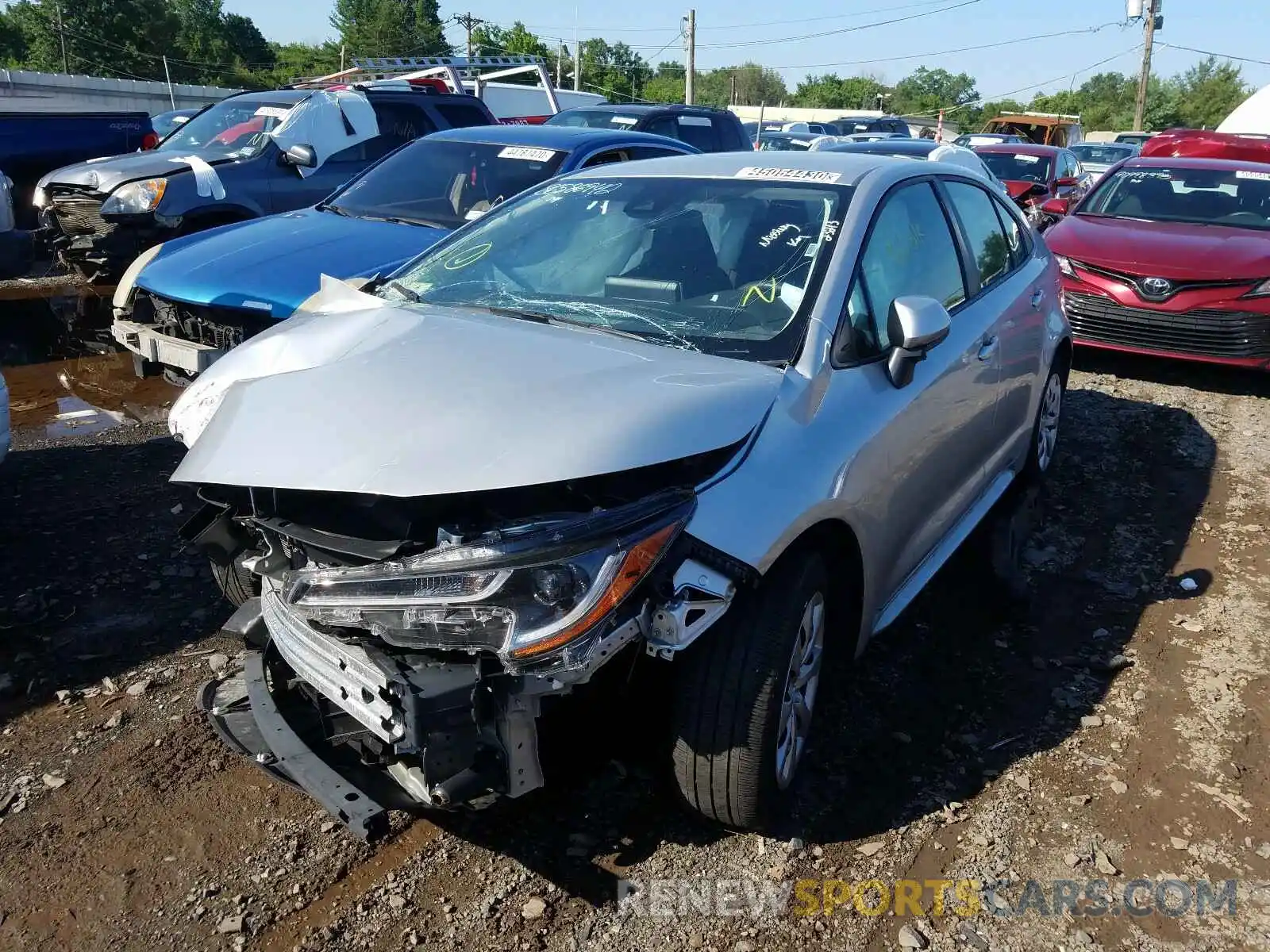 2 Photograph of a damaged car JTDEPRAE5LJ036054 TOYOTA COROLLA 2020