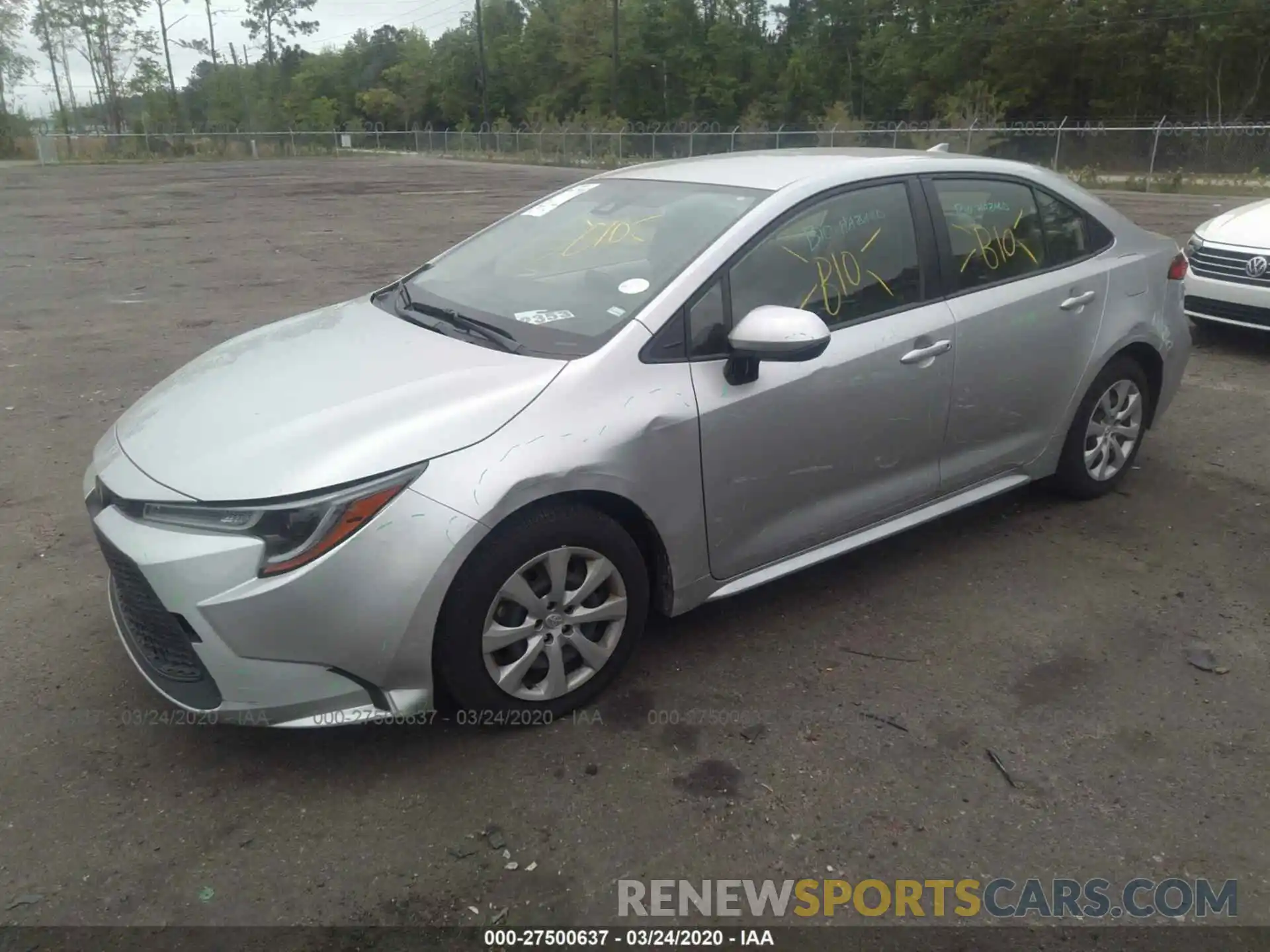 2 Photograph of a damaged car JTDEPRAE5LJ036846 TOYOTA COROLLA 2020