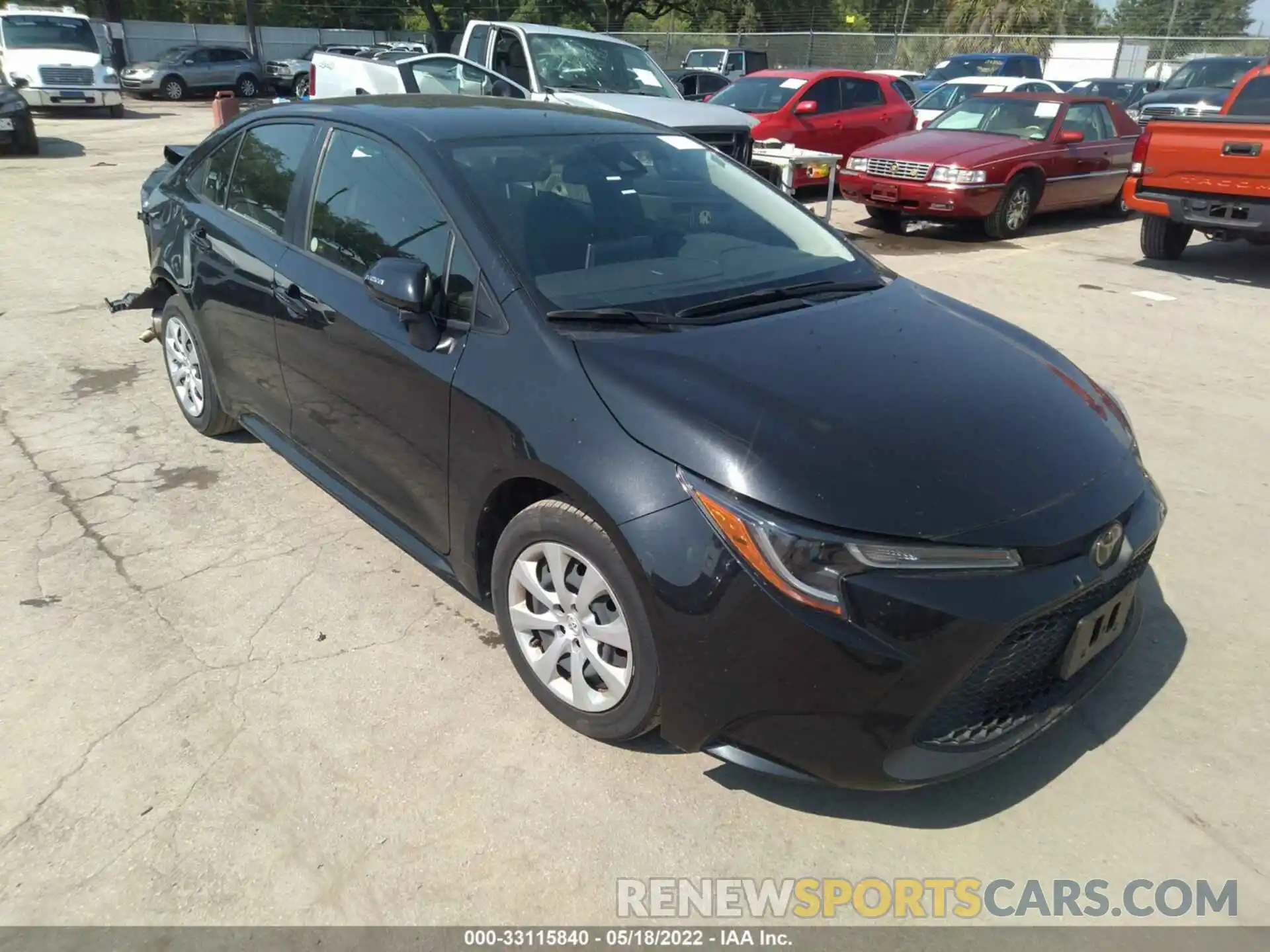 1 Photograph of a damaged car JTDEPRAE5LJ036989 TOYOTA COROLLA 2020