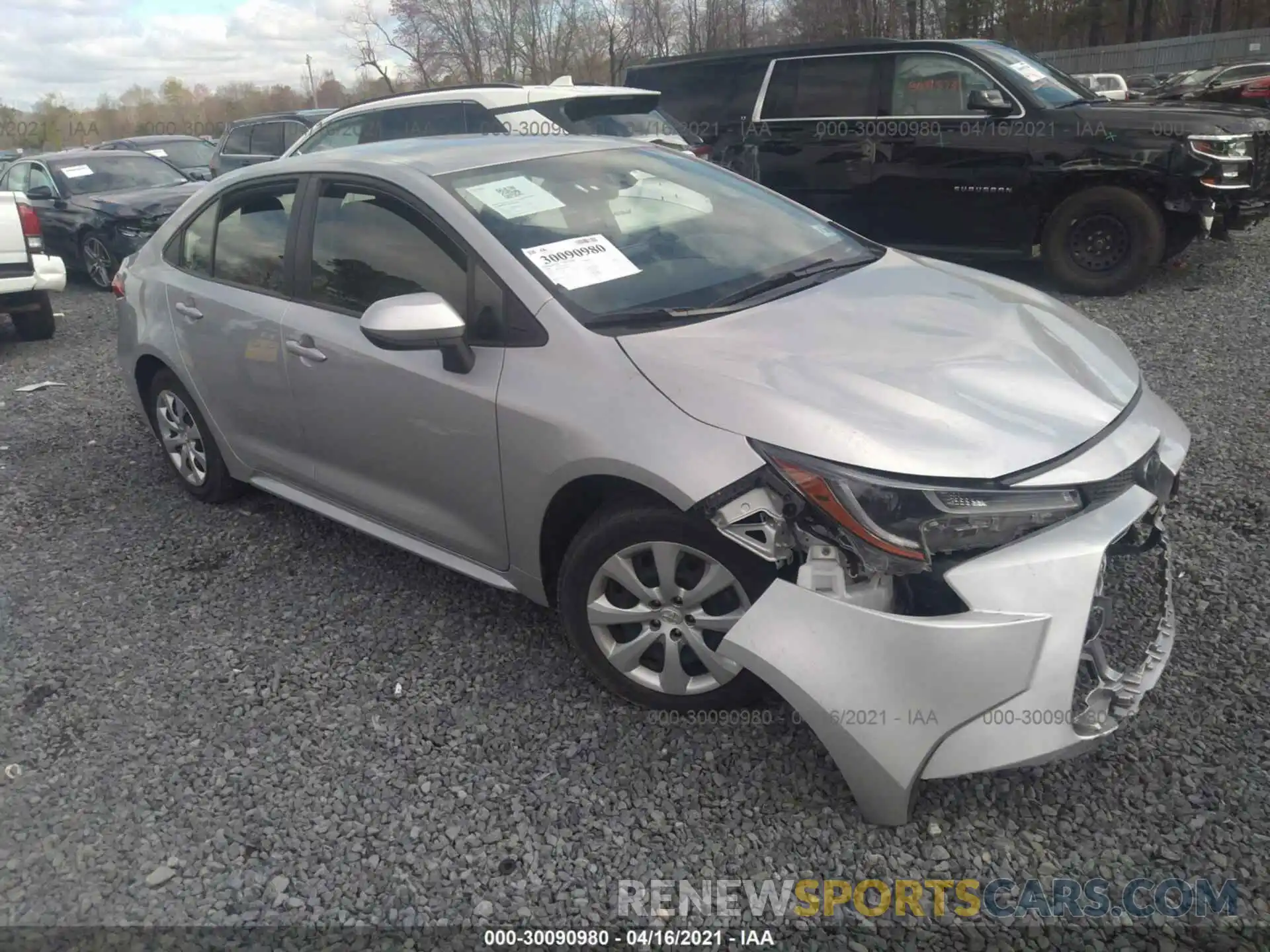 1 Photograph of a damaged car JTDEPRAE5LJ037818 TOYOTA COROLLA 2020