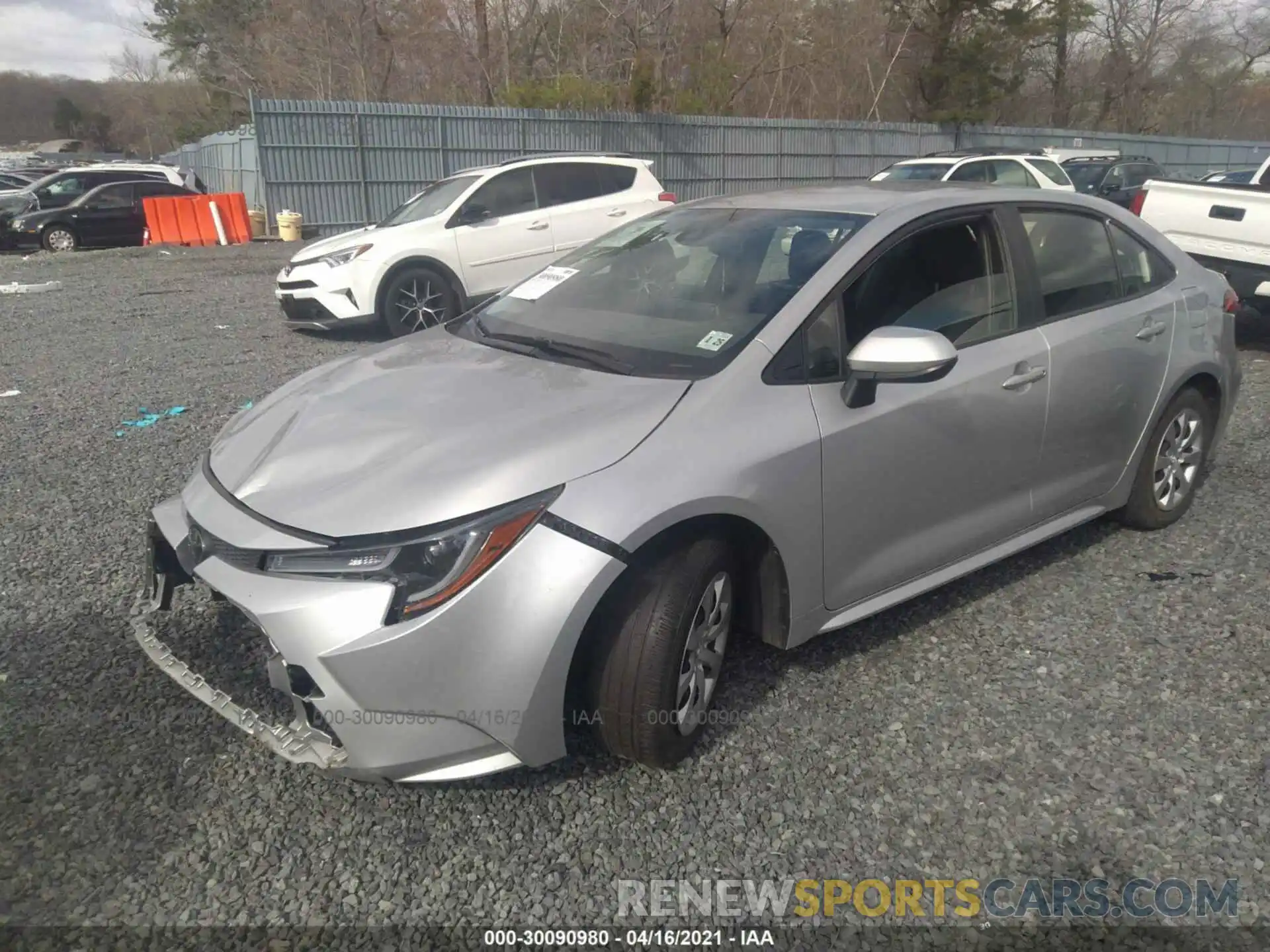 2 Photograph of a damaged car JTDEPRAE5LJ037818 TOYOTA COROLLA 2020