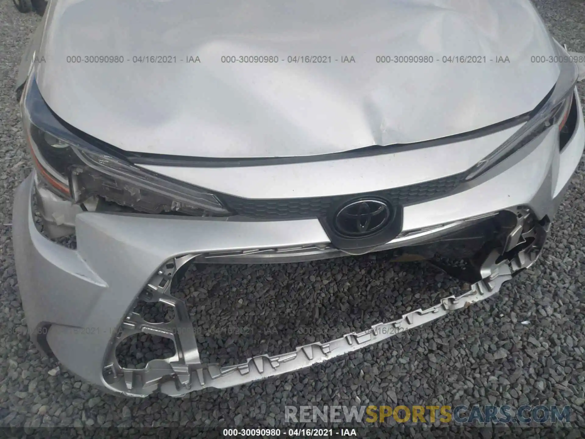 6 Photograph of a damaged car JTDEPRAE5LJ037818 TOYOTA COROLLA 2020