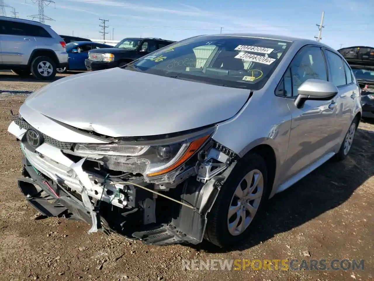 2 Photograph of a damaged car JTDEPRAE5LJ038046 TOYOTA COROLLA 2020