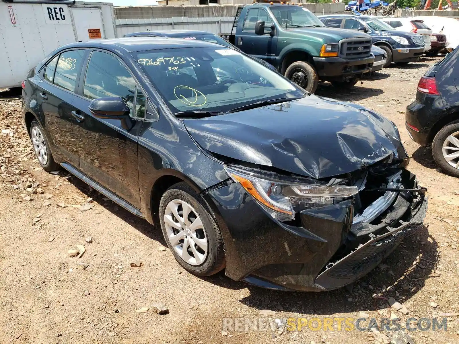 1 Photograph of a damaged car JTDEPRAE5LJ038211 TOYOTA COROLLA 2020