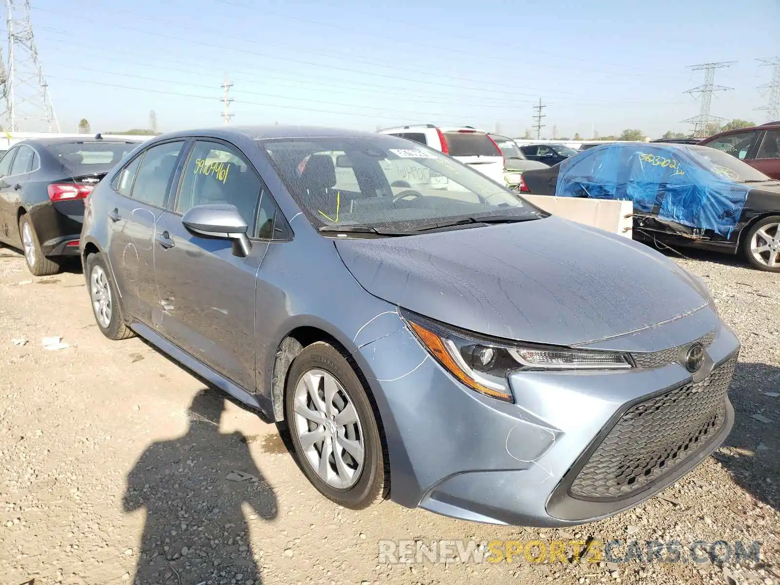 1 Photograph of a damaged car JTDEPRAE5LJ038824 TOYOTA COROLLA 2020