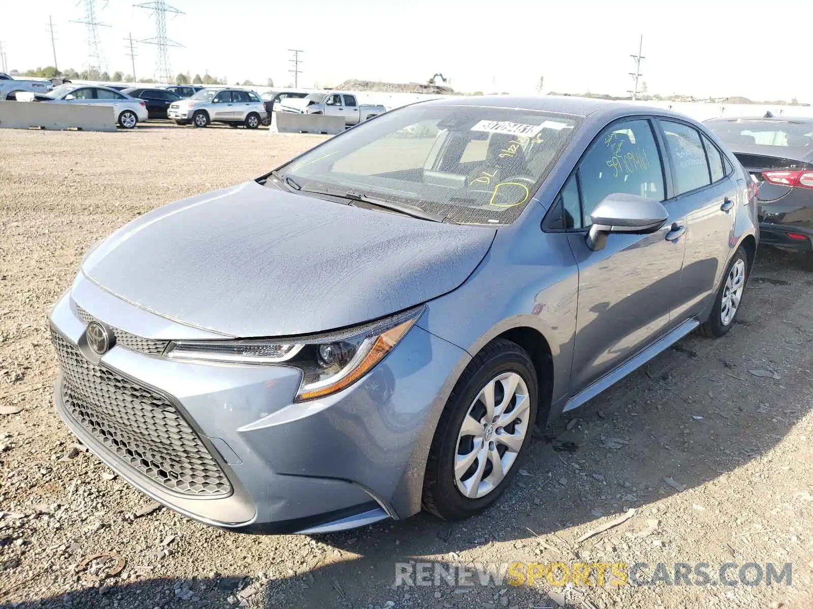 2 Photograph of a damaged car JTDEPRAE5LJ038824 TOYOTA COROLLA 2020