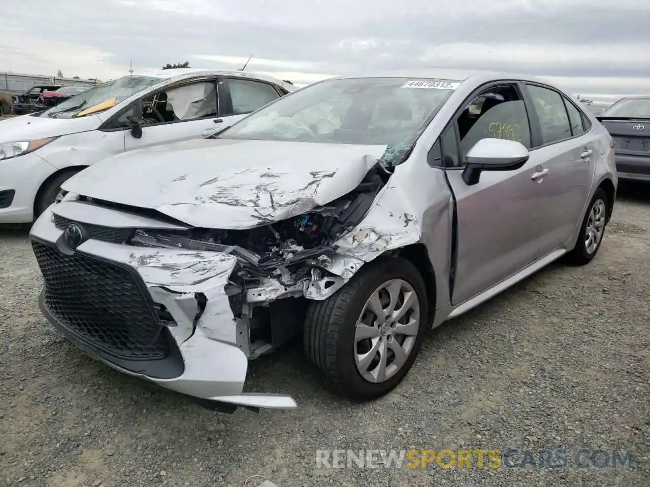 2 Photograph of a damaged car JTDEPRAE5LJ039343 TOYOTA COROLLA 2020