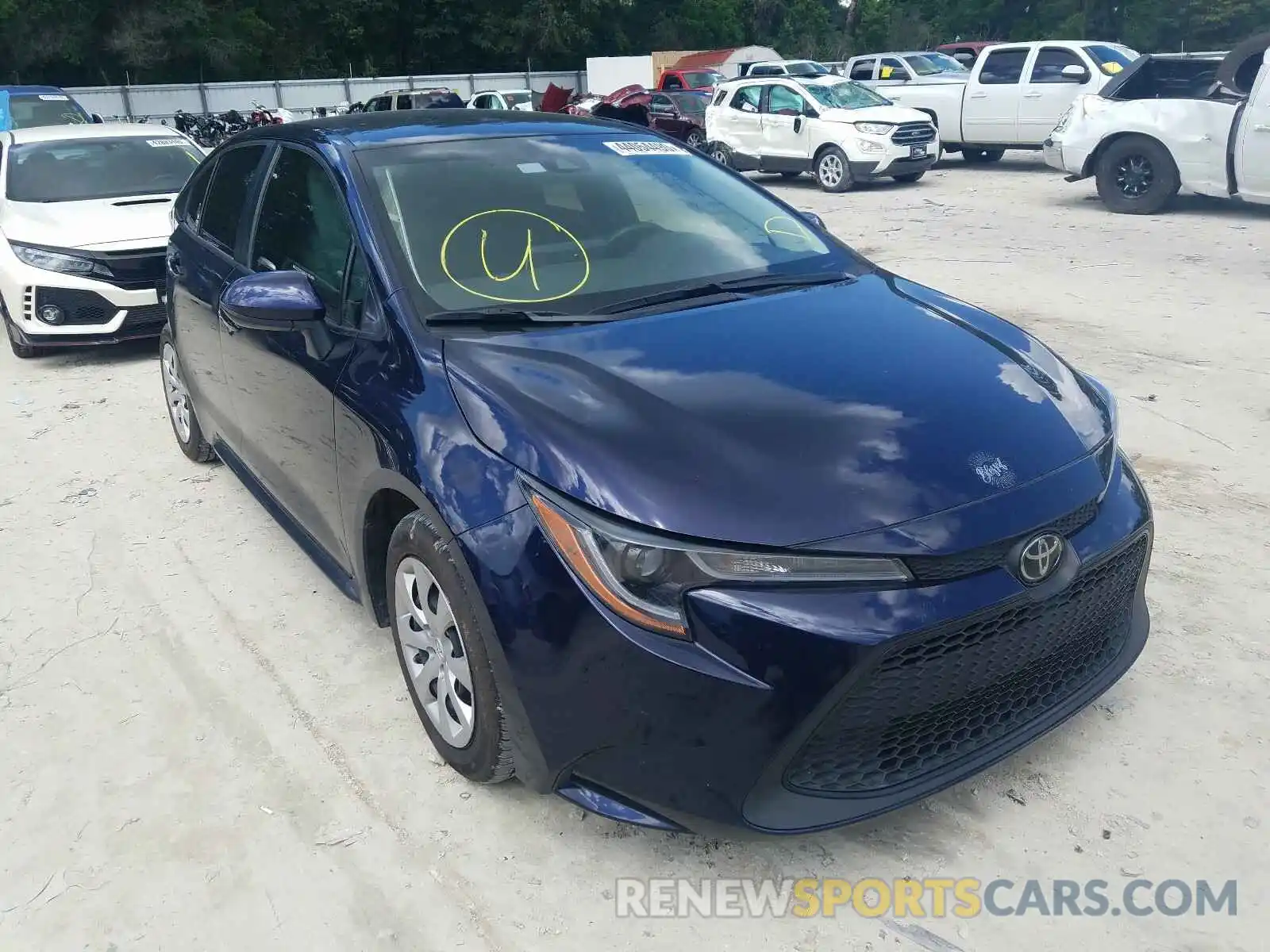 1 Photograph of a damaged car JTDEPRAE5LJ039598 TOYOTA COROLLA 2020