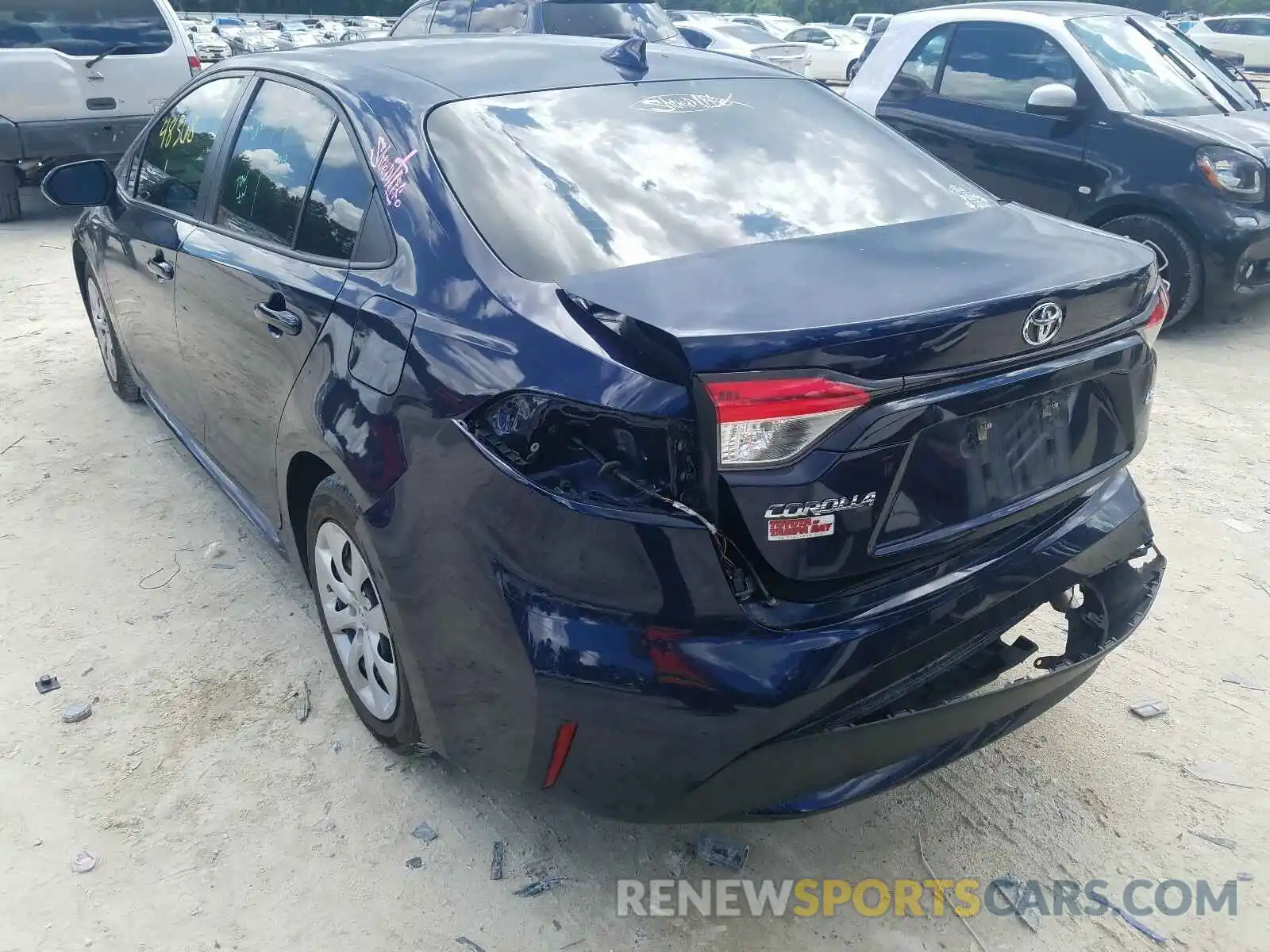 3 Photograph of a damaged car JTDEPRAE5LJ039598 TOYOTA COROLLA 2020