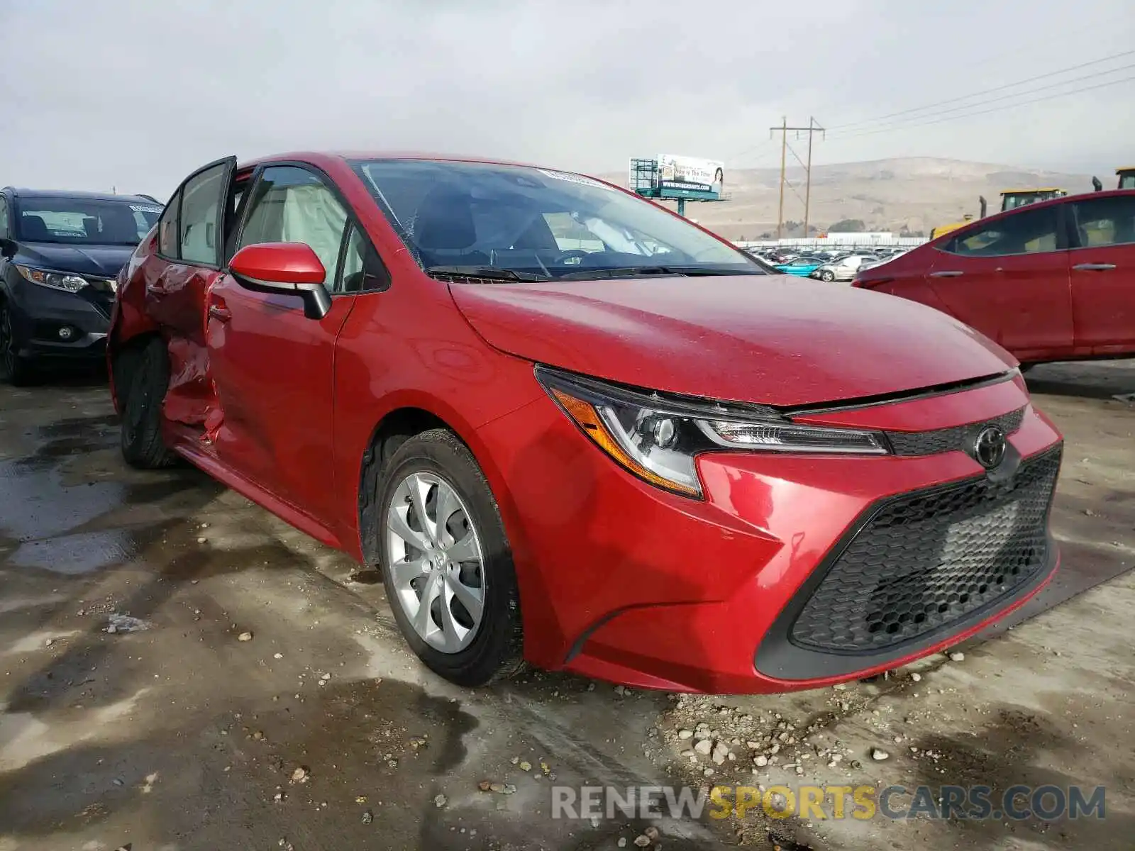 1 Photograph of a damaged car JTDEPRAE5LJ040346 TOYOTA COROLLA 2020