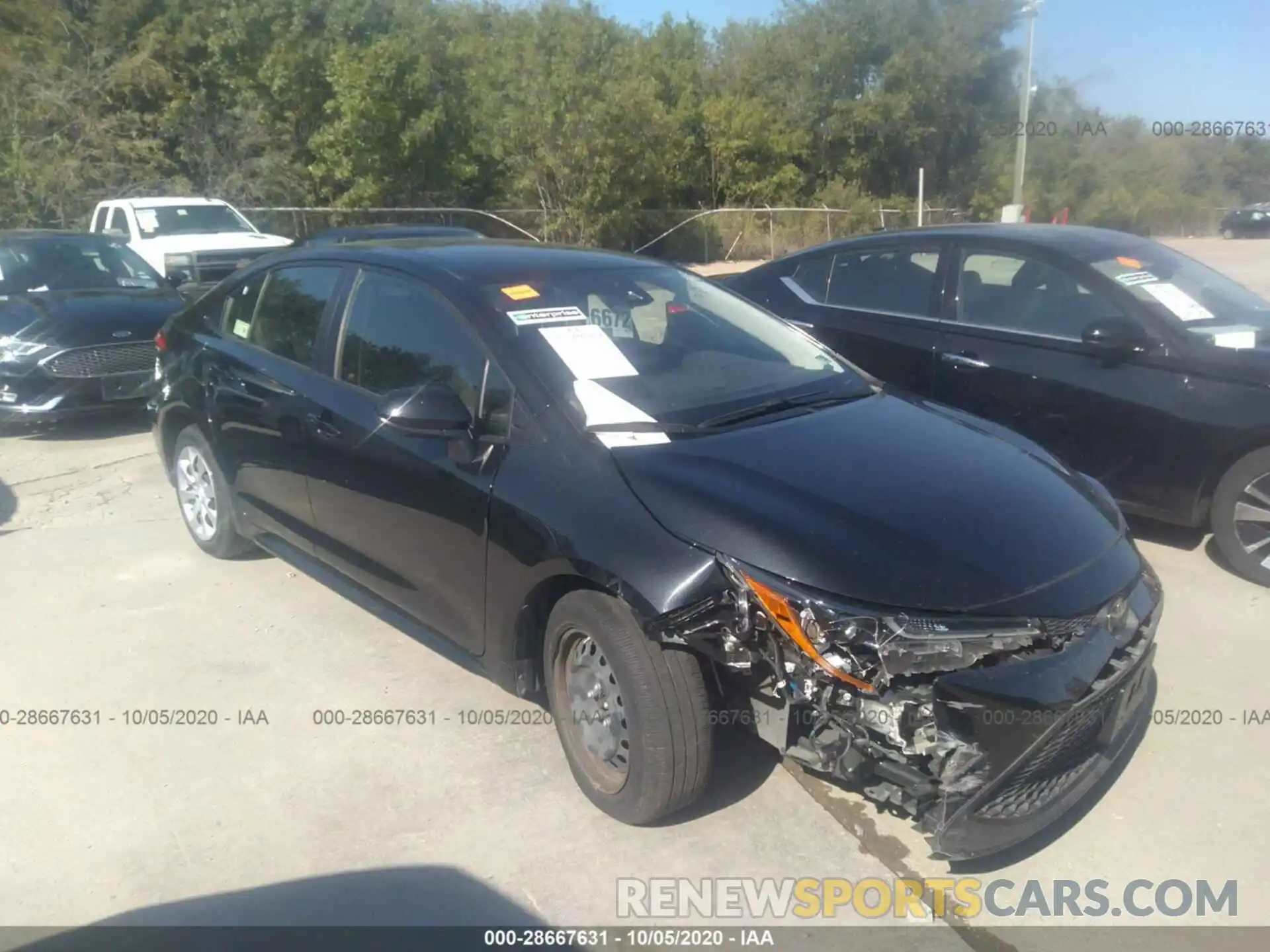 1 Photograph of a damaged car JTDEPRAE5LJ040525 TOYOTA COROLLA 2020