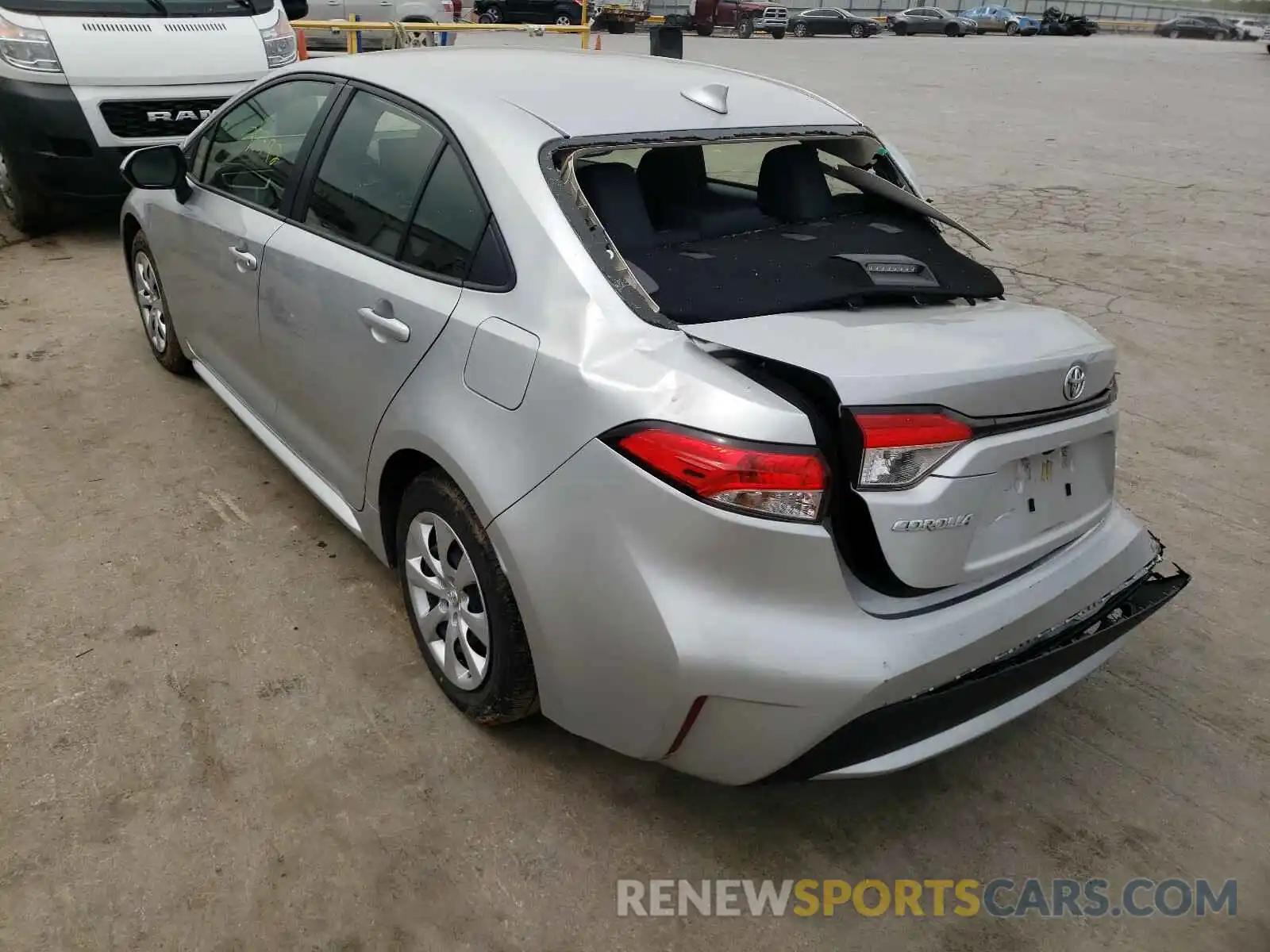 3 Photograph of a damaged car JTDEPRAE5LJ040704 TOYOTA COROLLA 2020