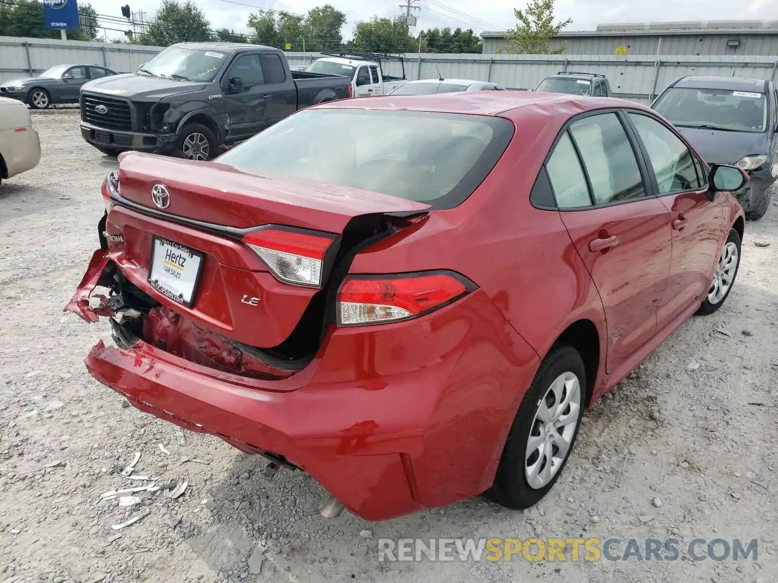 4 Photograph of a damaged car JTDEPRAE5LJ040783 TOYOTA COROLLA 2020