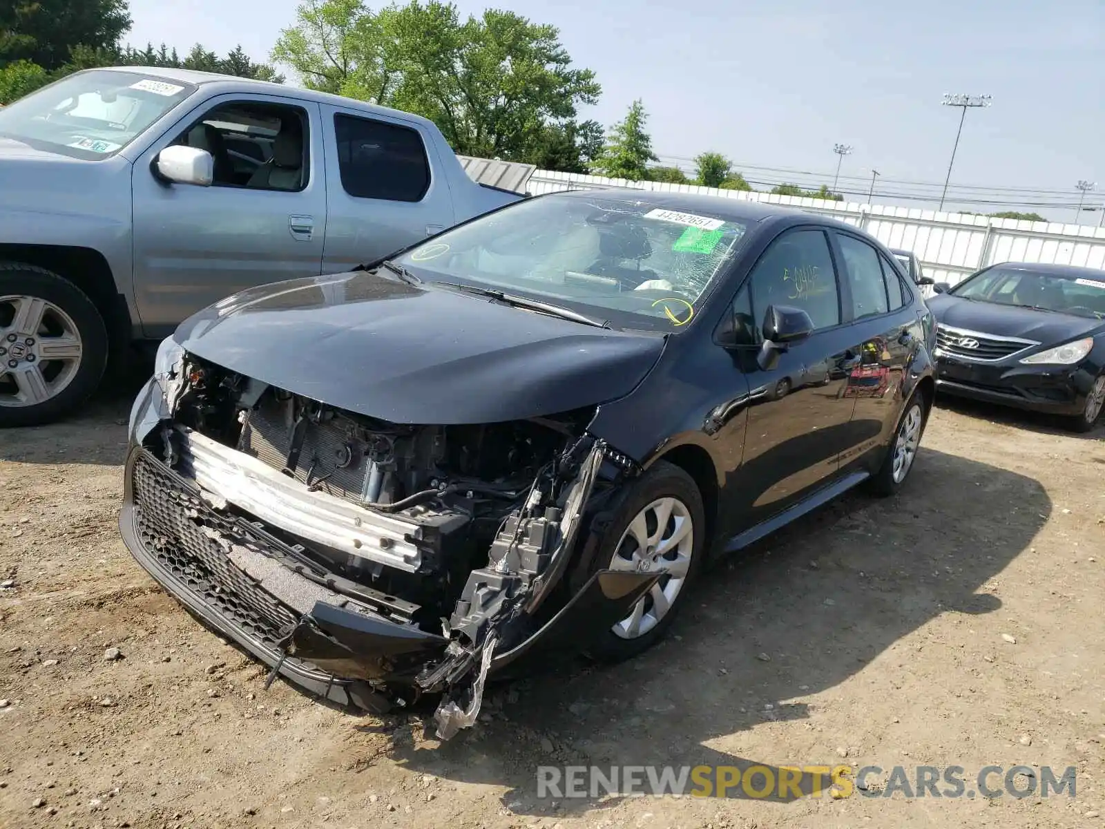 2 Photograph of a damaged car JTDEPRAE5LJ041061 TOYOTA COROLLA 2020