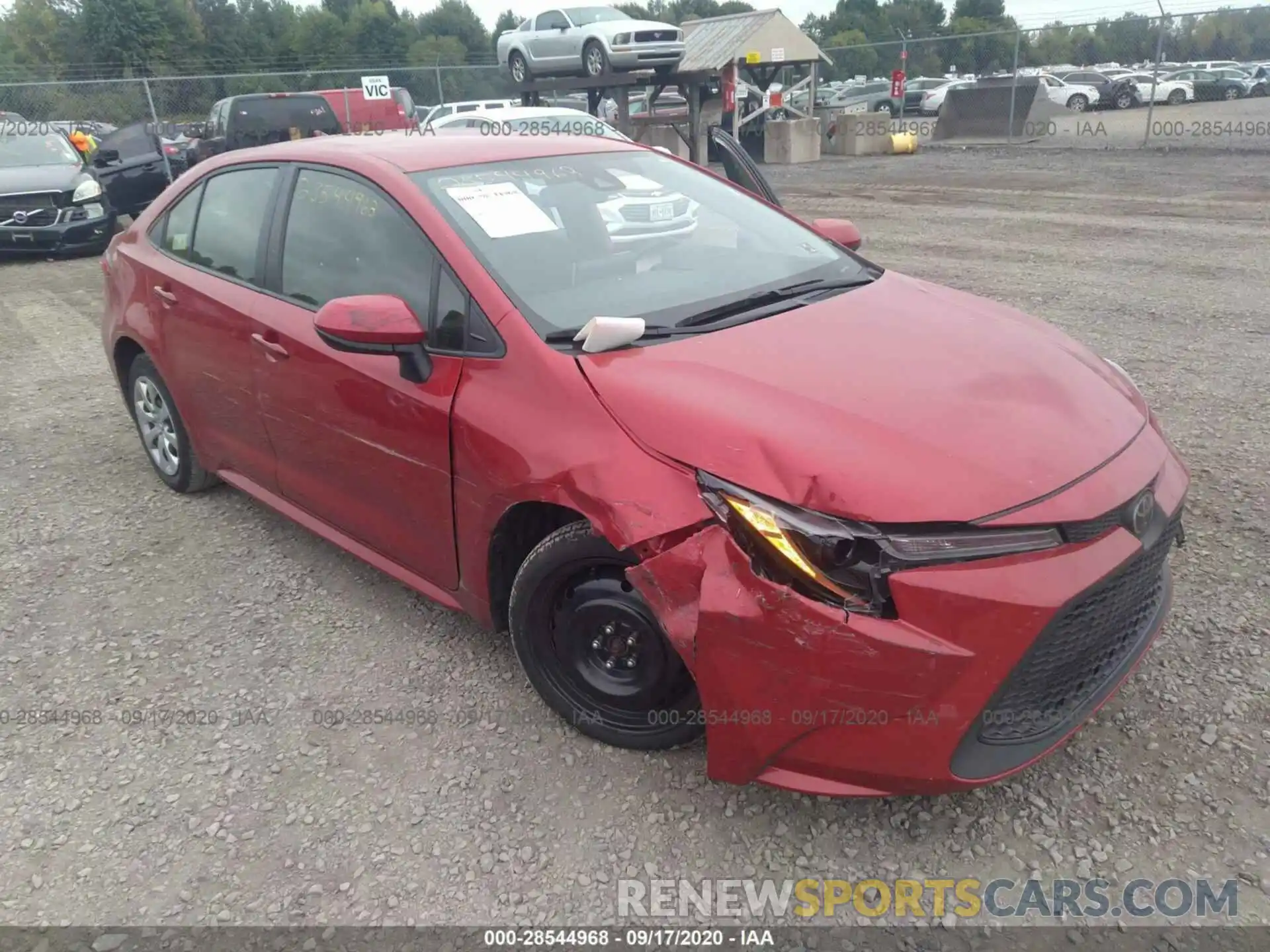 1 Photograph of a damaged car JTDEPRAE5LJ041528 TOYOTA COROLLA 2020