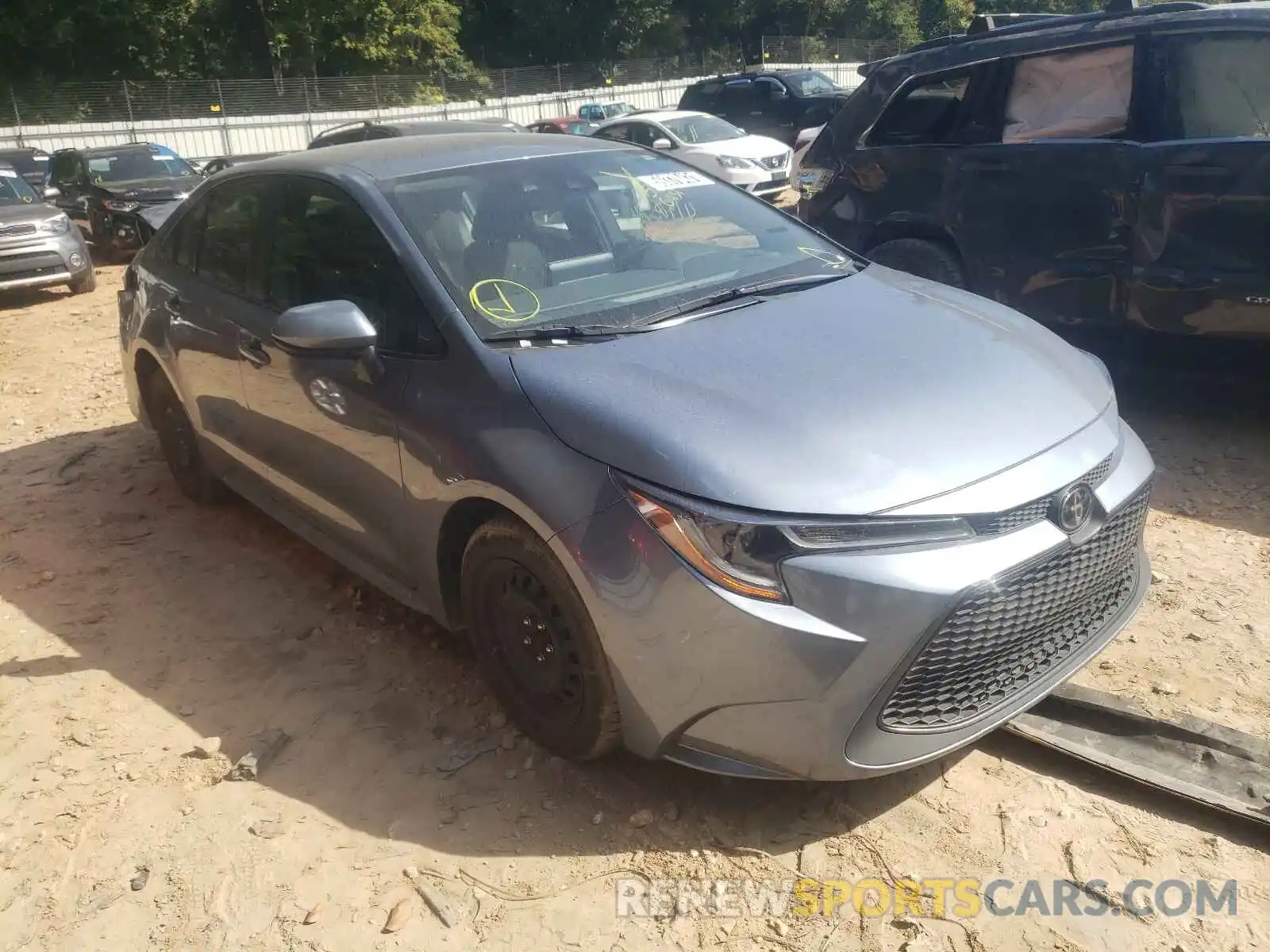 1 Photograph of a damaged car JTDEPRAE5LJ042033 TOYOTA COROLLA 2020