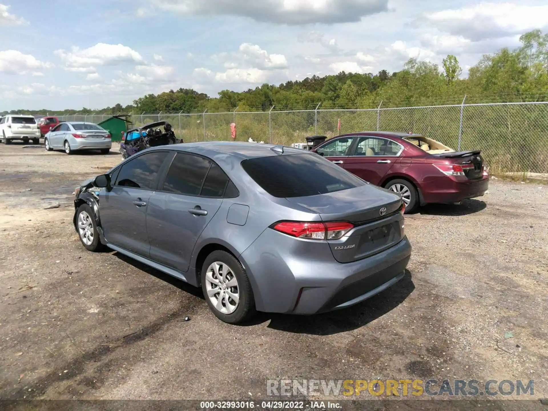 3 Photograph of a damaged car JTDEPRAE5LJ042341 TOYOTA COROLLA 2020