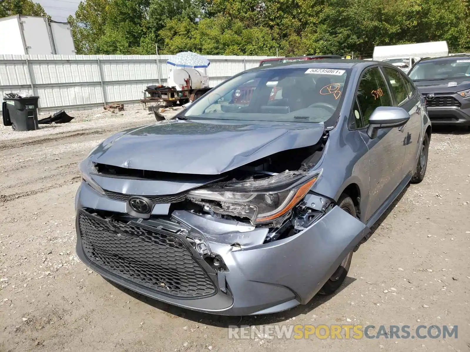 2 Photograph of a damaged car JTDEPRAE5LJ042419 TOYOTA COROLLA 2020