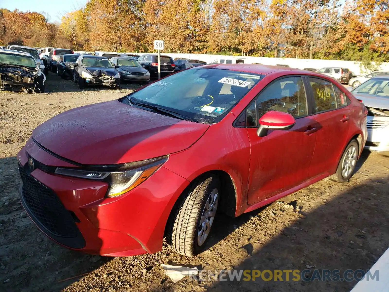 2 Photograph of a damaged car JTDEPRAE5LJ043036 TOYOTA COROLLA 2020