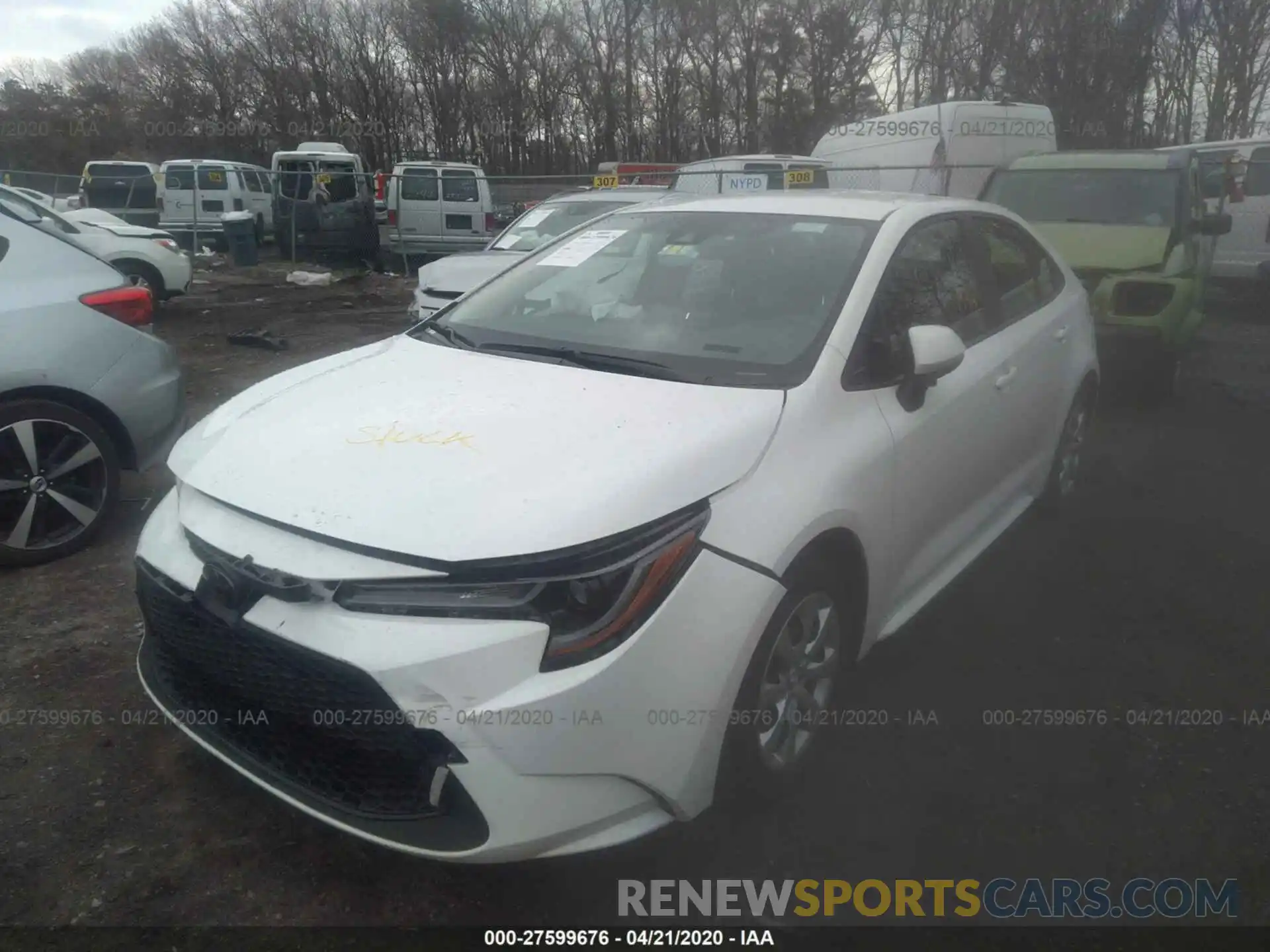 2 Photograph of a damaged car JTDEPRAE5LJ043635 TOYOTA COROLLA 2020