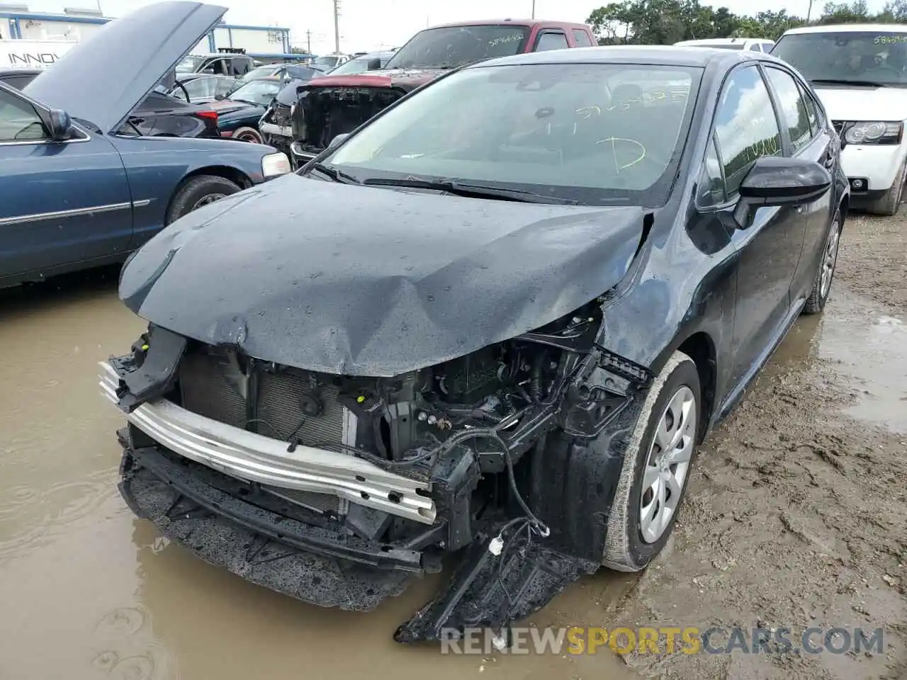 2 Photograph of a damaged car JTDEPRAE5LJ044798 TOYOTA COROLLA 2020