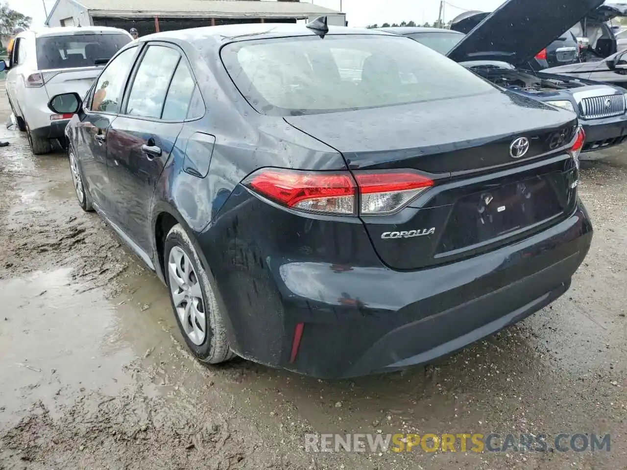 3 Photograph of a damaged car JTDEPRAE5LJ044798 TOYOTA COROLLA 2020