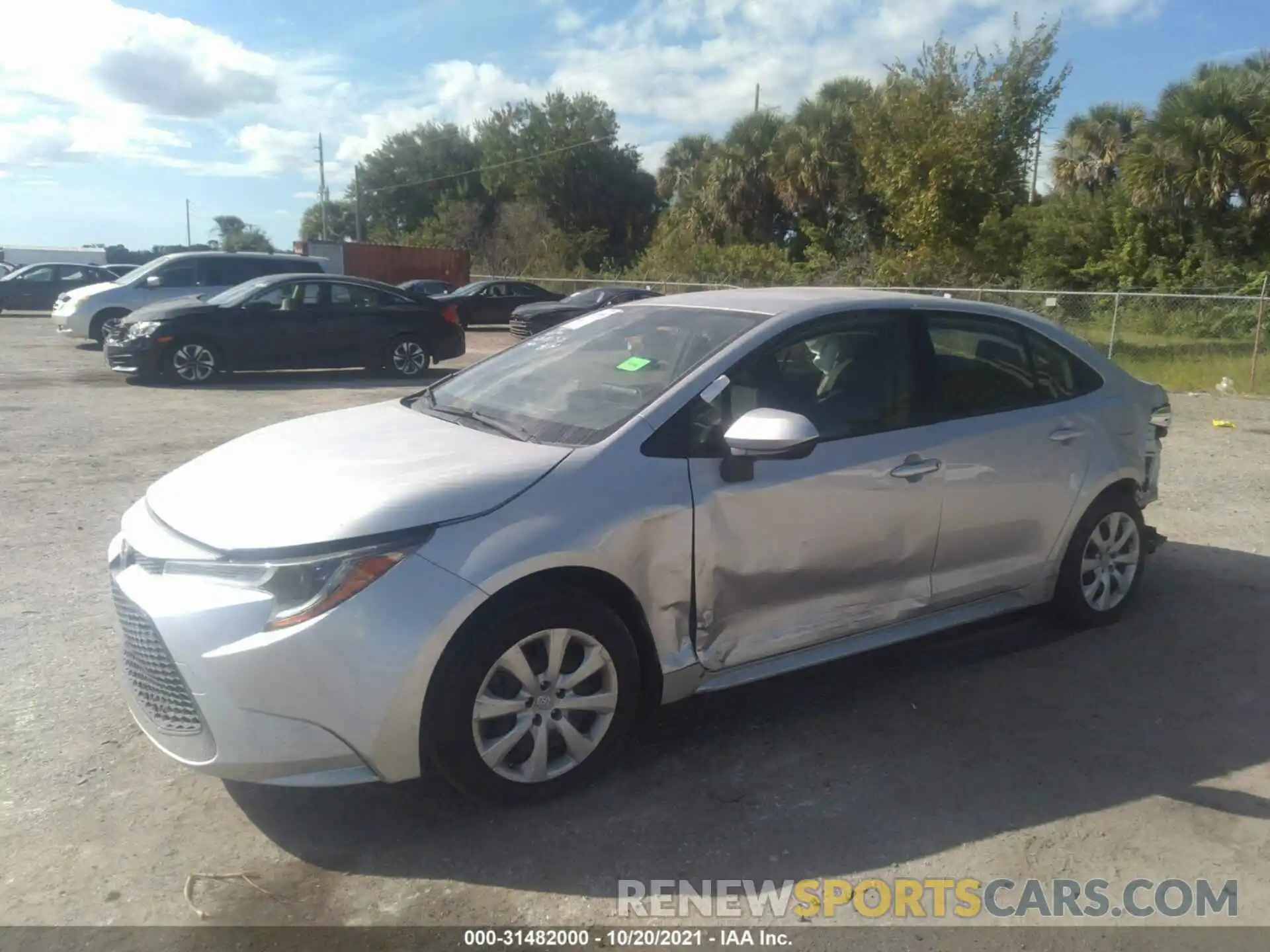 2 Photograph of a damaged car JTDEPRAE5LJ045353 TOYOTA COROLLA 2020