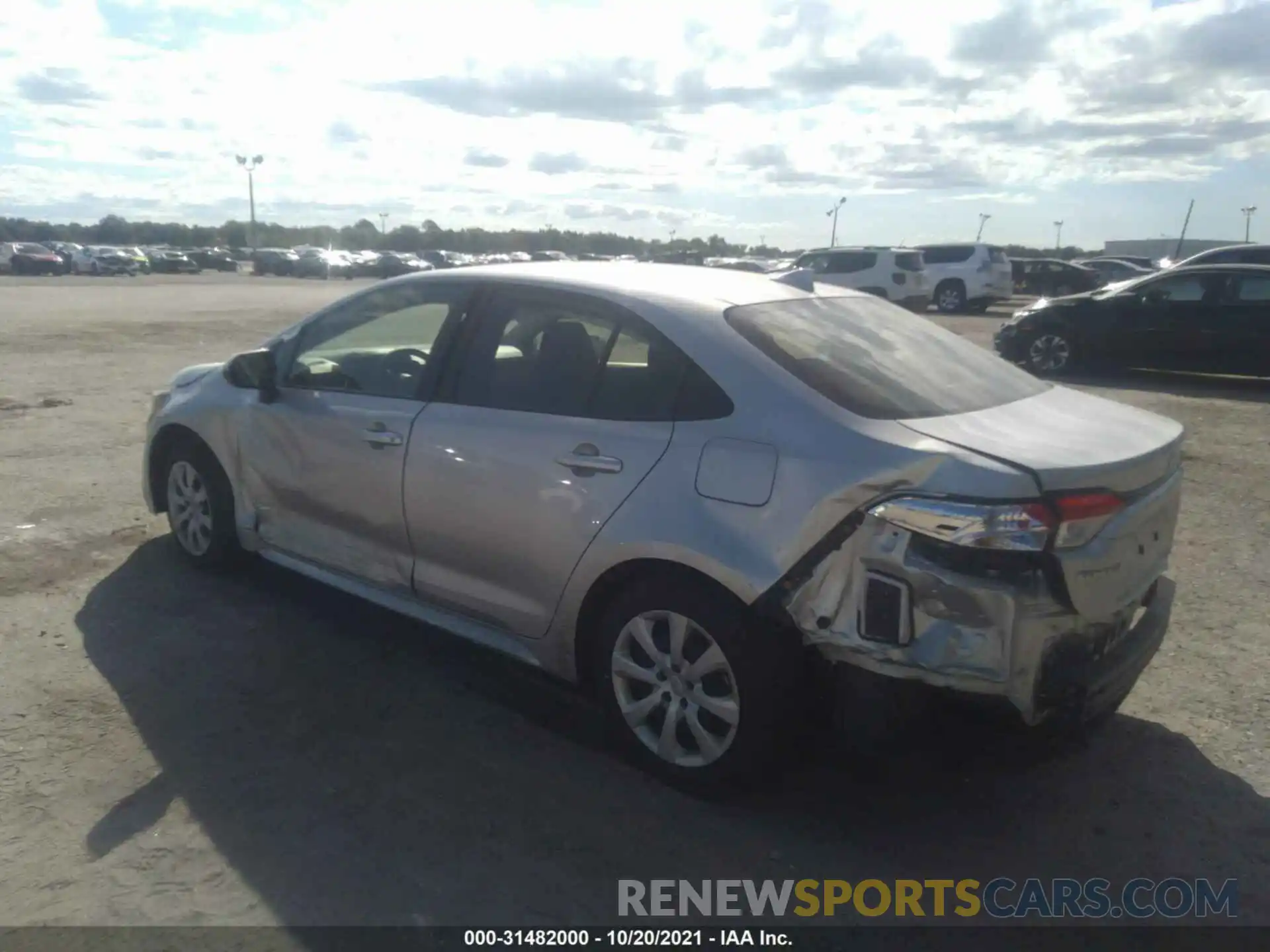 3 Photograph of a damaged car JTDEPRAE5LJ045353 TOYOTA COROLLA 2020