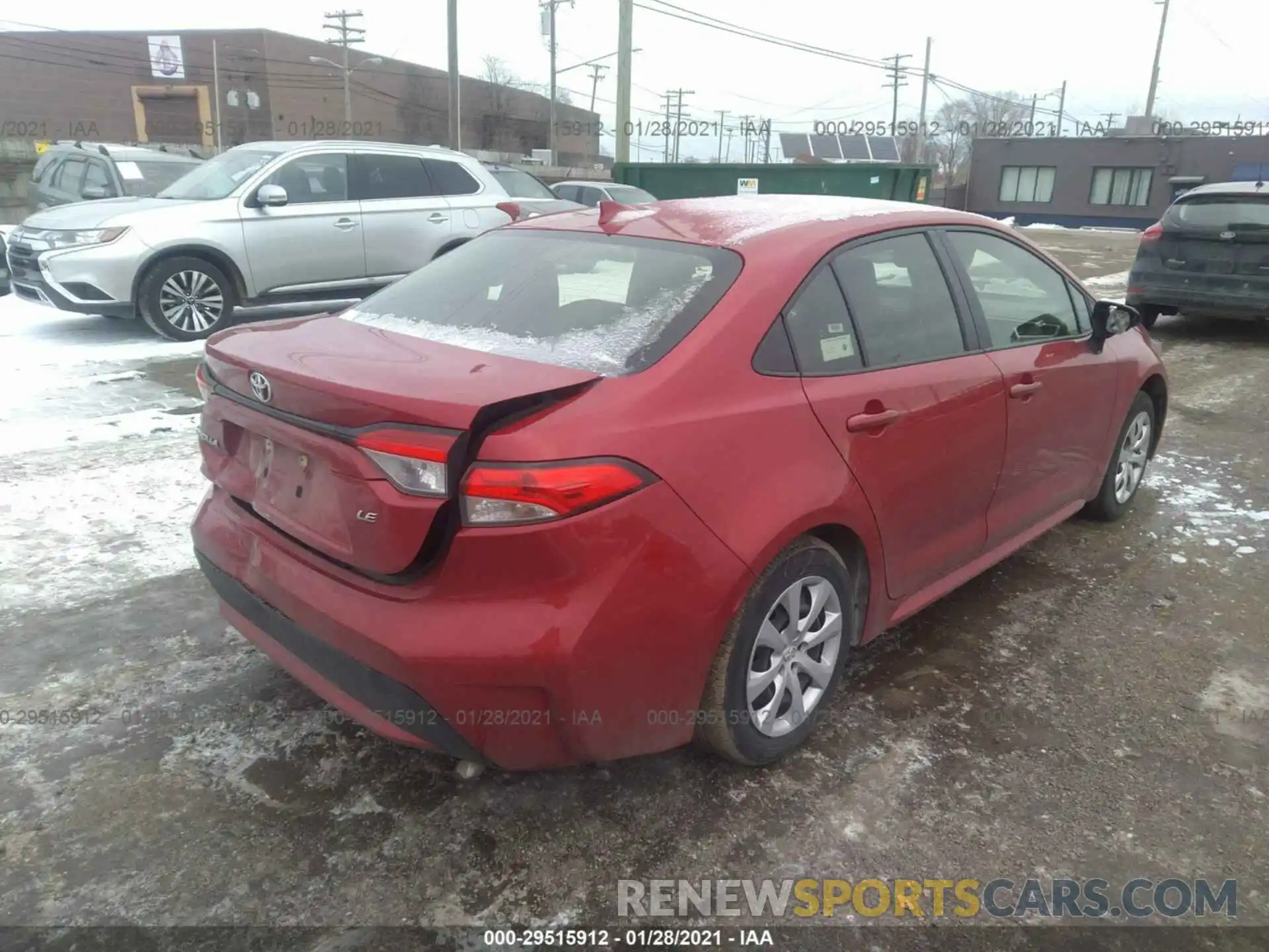 4 Photograph of a damaged car JTDEPRAE5LJ046082 TOYOTA COROLLA 2020