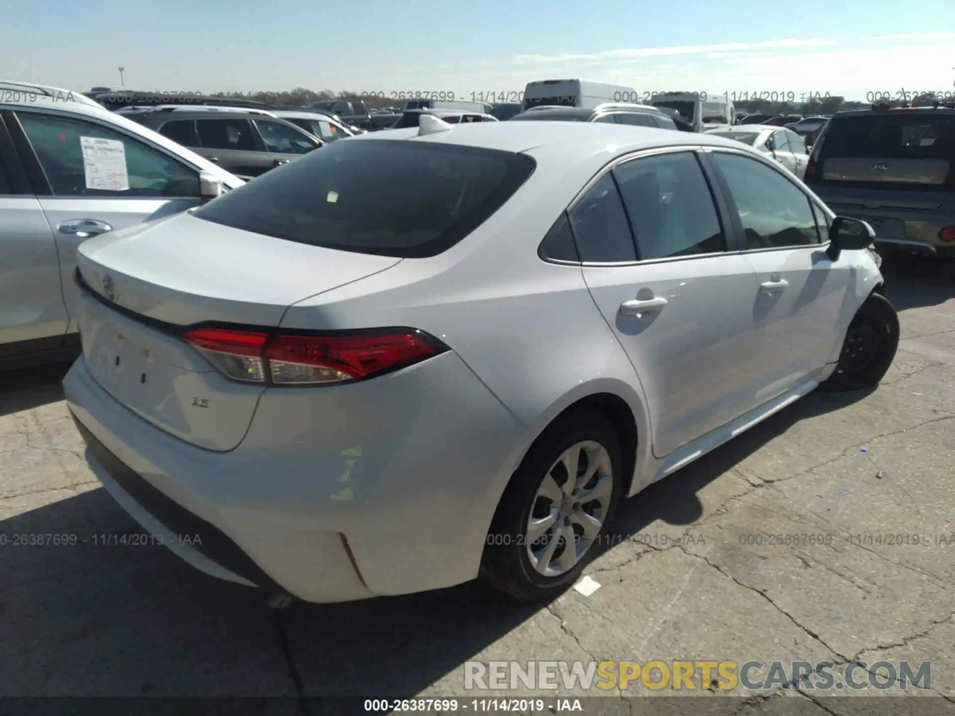 4 Photograph of a damaged car JTDEPRAE5LJ046129 TOYOTA COROLLA 2020