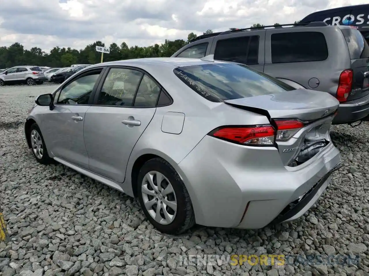 3 Photograph of a damaged car JTDEPRAE5LJ046406 TOYOTA COROLLA 2020