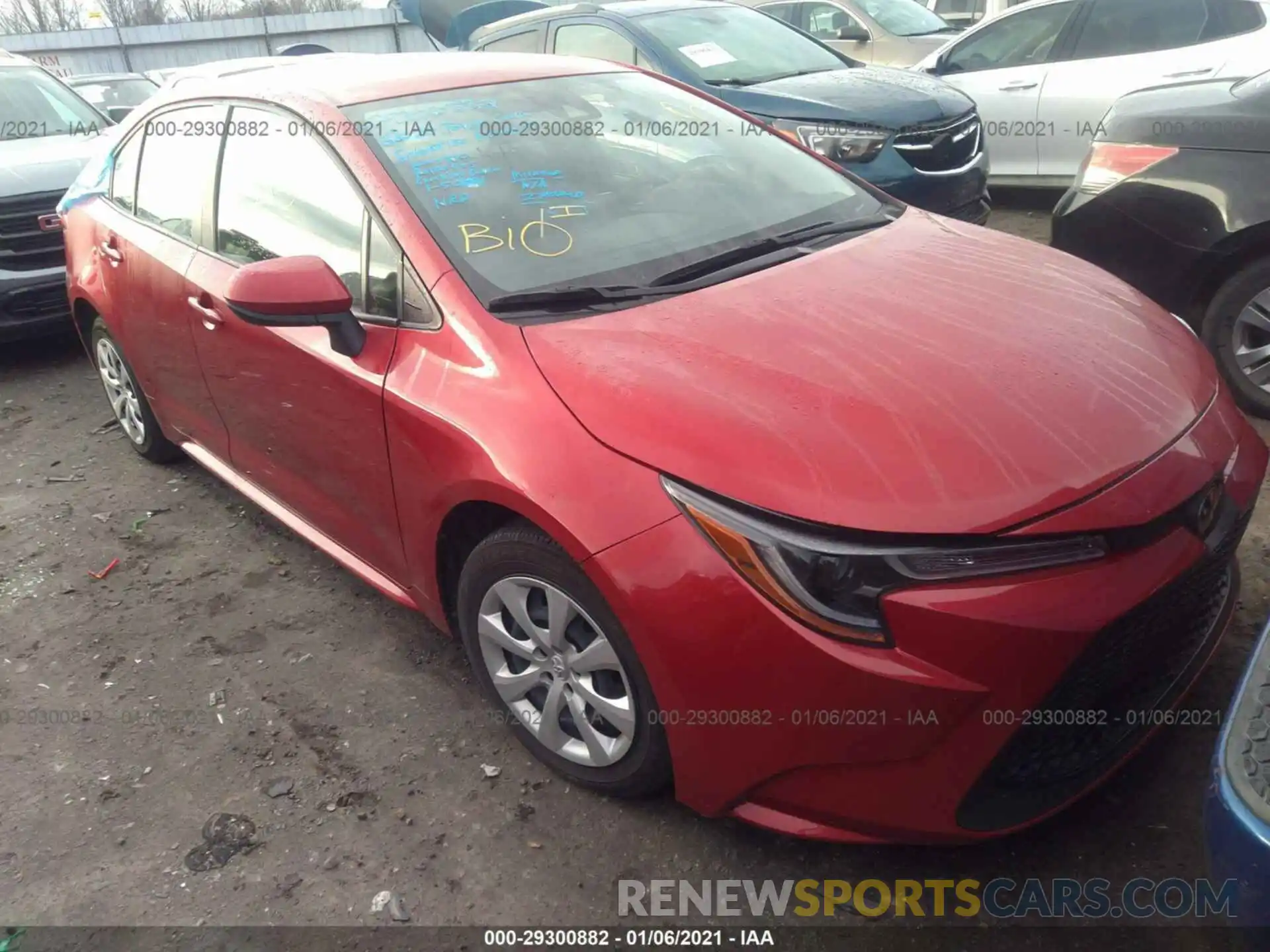 1 Photograph of a damaged car JTDEPRAE5LJ046552 TOYOTA COROLLA 2020