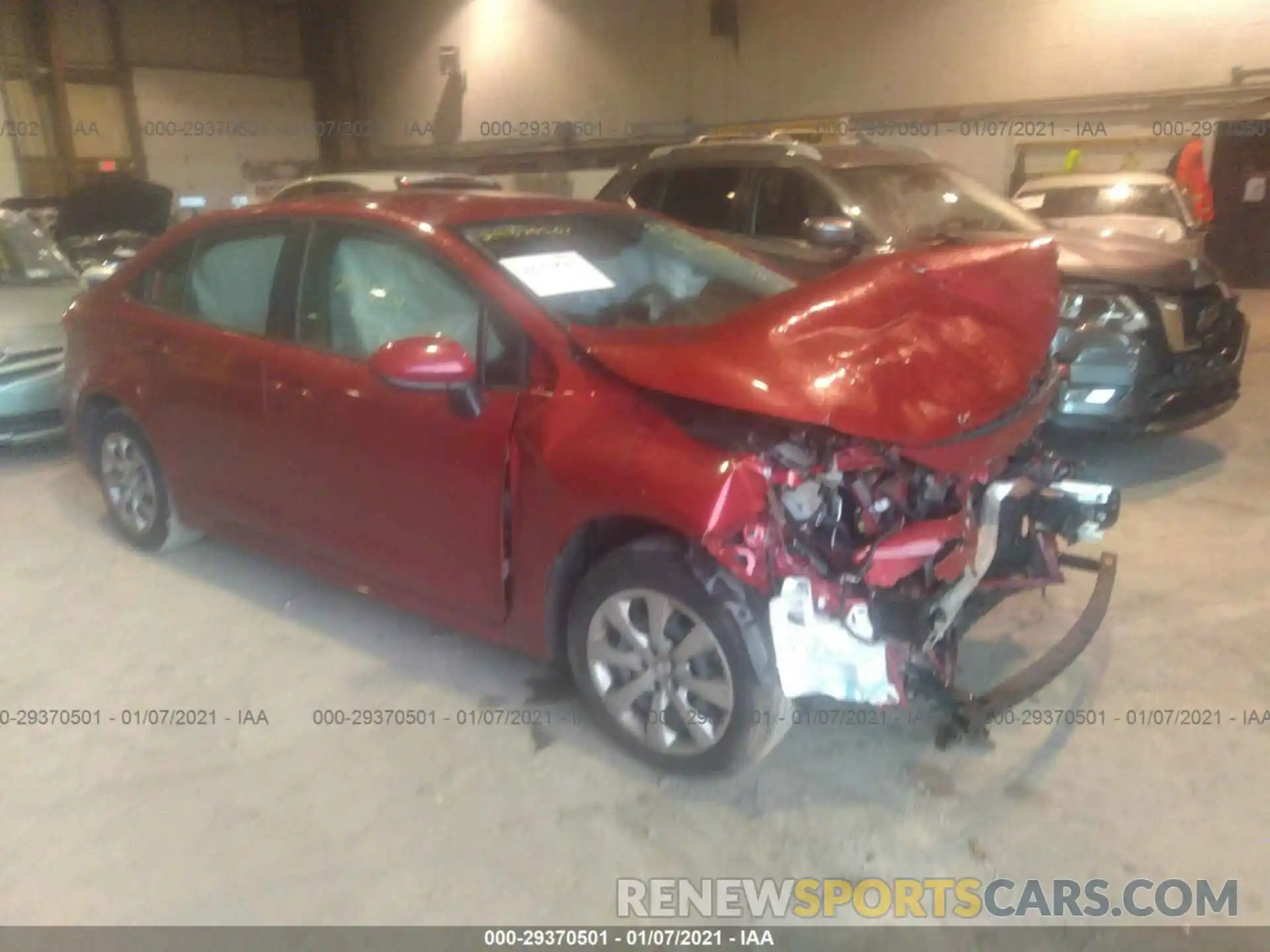 1 Photograph of a damaged car JTDEPRAE5LJ046972 TOYOTA COROLLA 2020