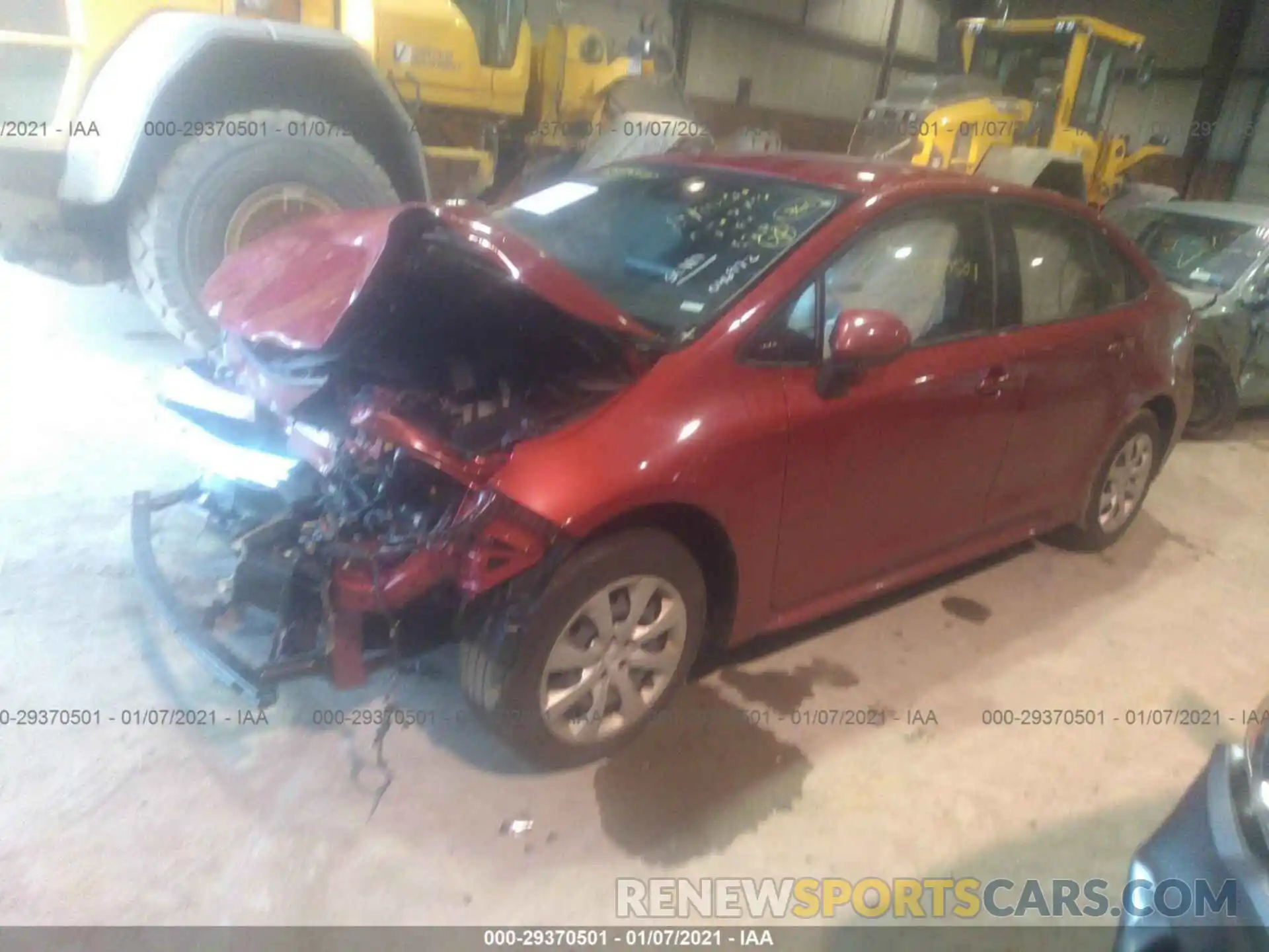 2 Photograph of a damaged car JTDEPRAE5LJ046972 TOYOTA COROLLA 2020