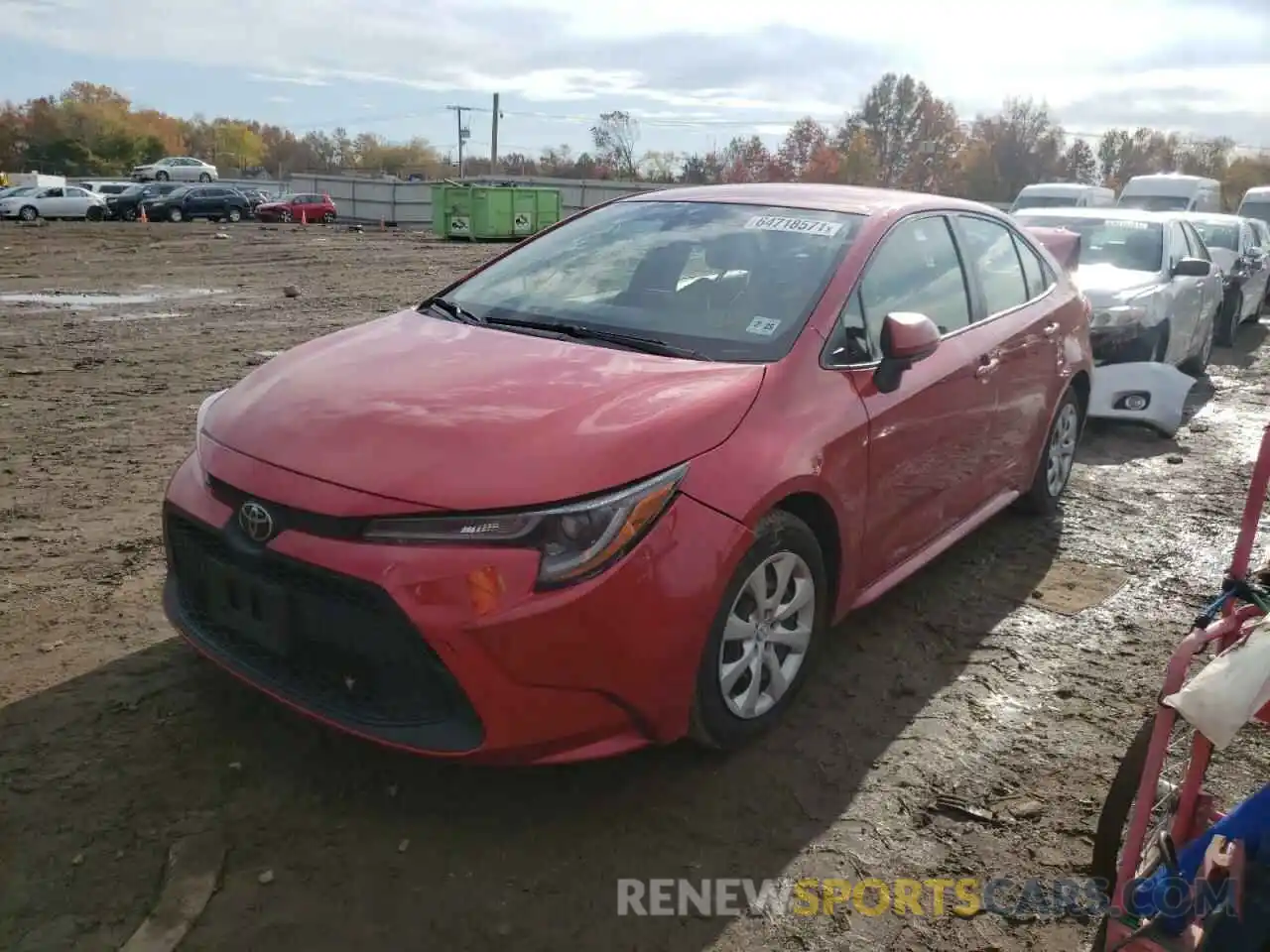 2 Photograph of a damaged car JTDEPRAE5LJ047104 TOYOTA COROLLA 2020