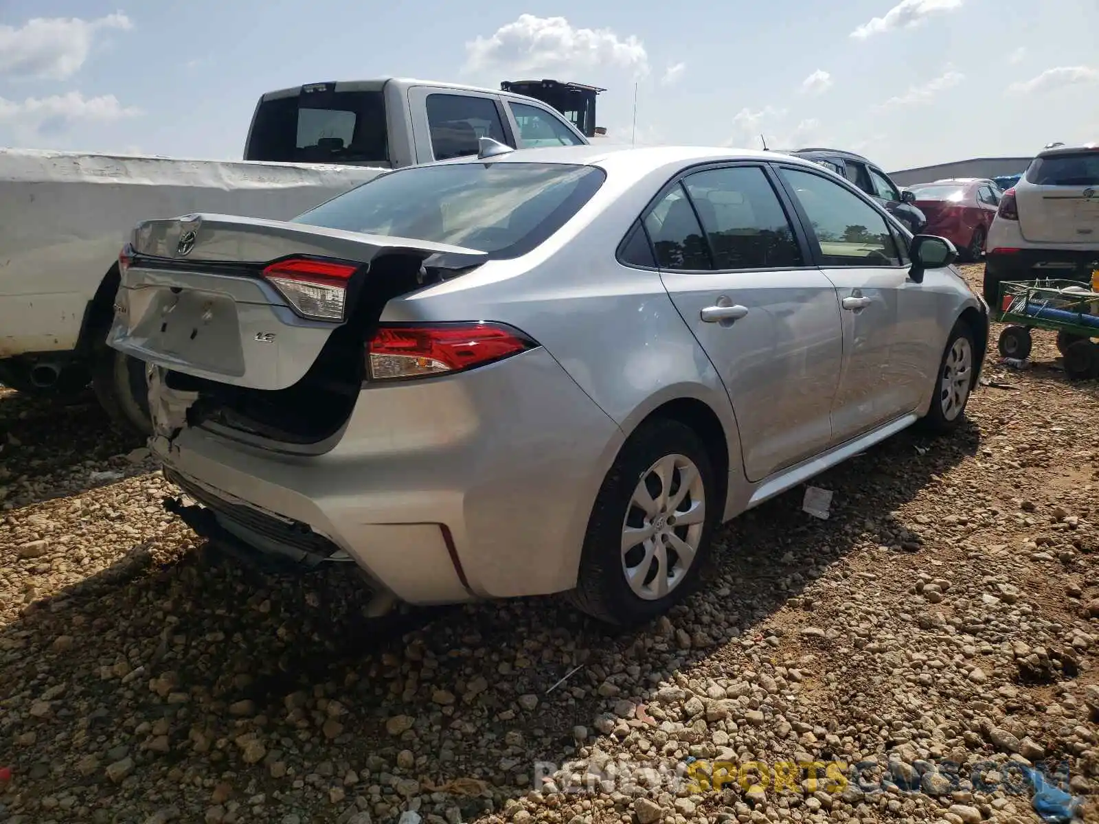 4 Photograph of a damaged car JTDEPRAE5LJ047443 TOYOTA COROLLA 2020