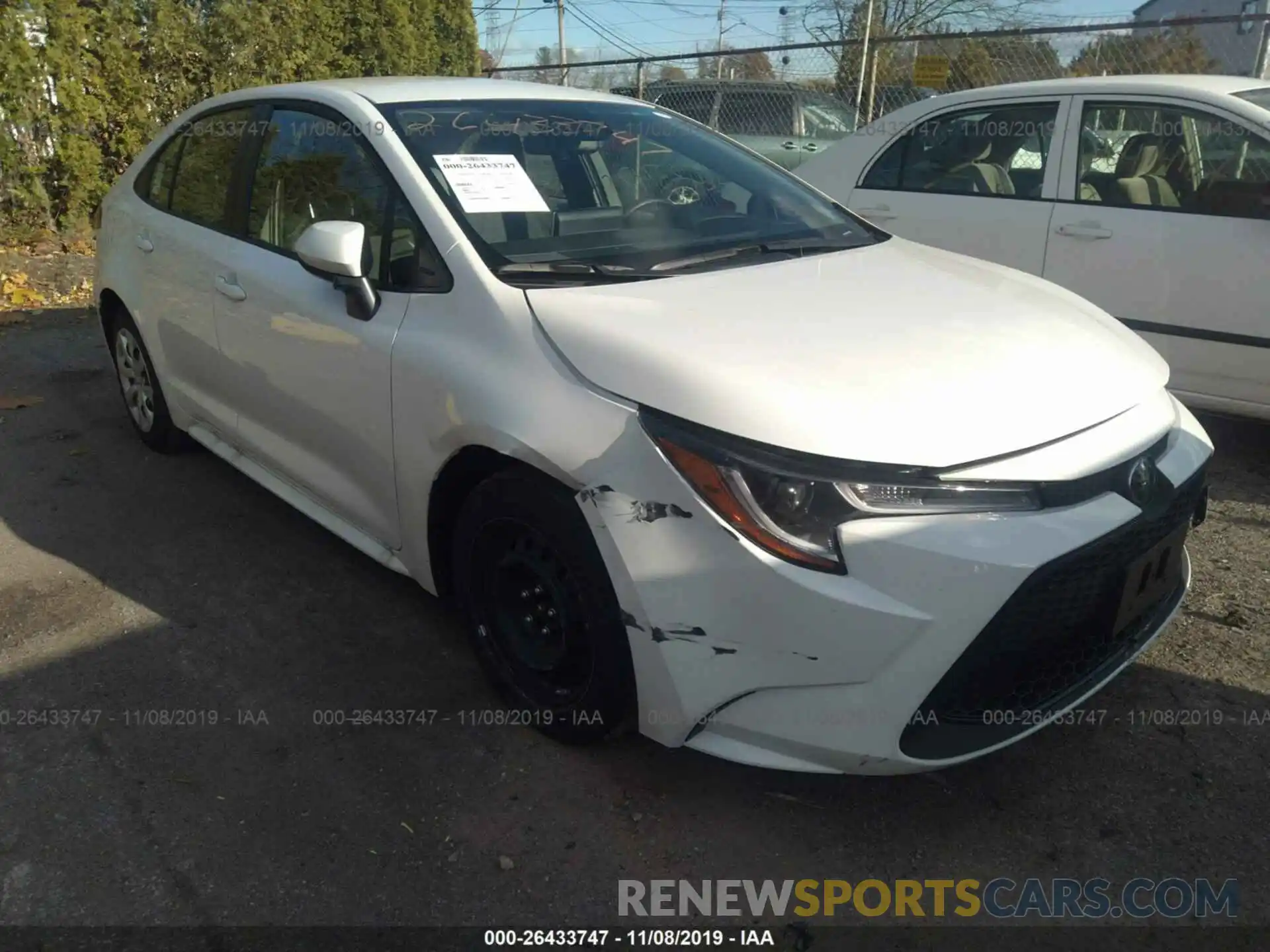 1 Photograph of a damaged car JTDEPRAE5LJ048611 TOYOTA COROLLA 2020