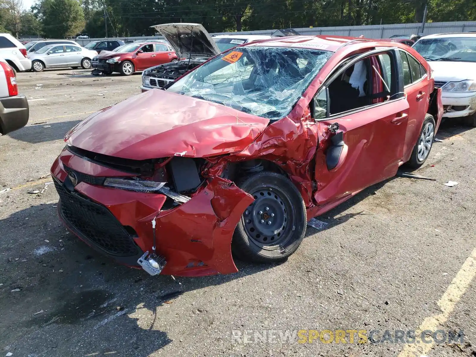 2 Photograph of a damaged car JTDEPRAE5LJ048737 TOYOTA COROLLA 2020