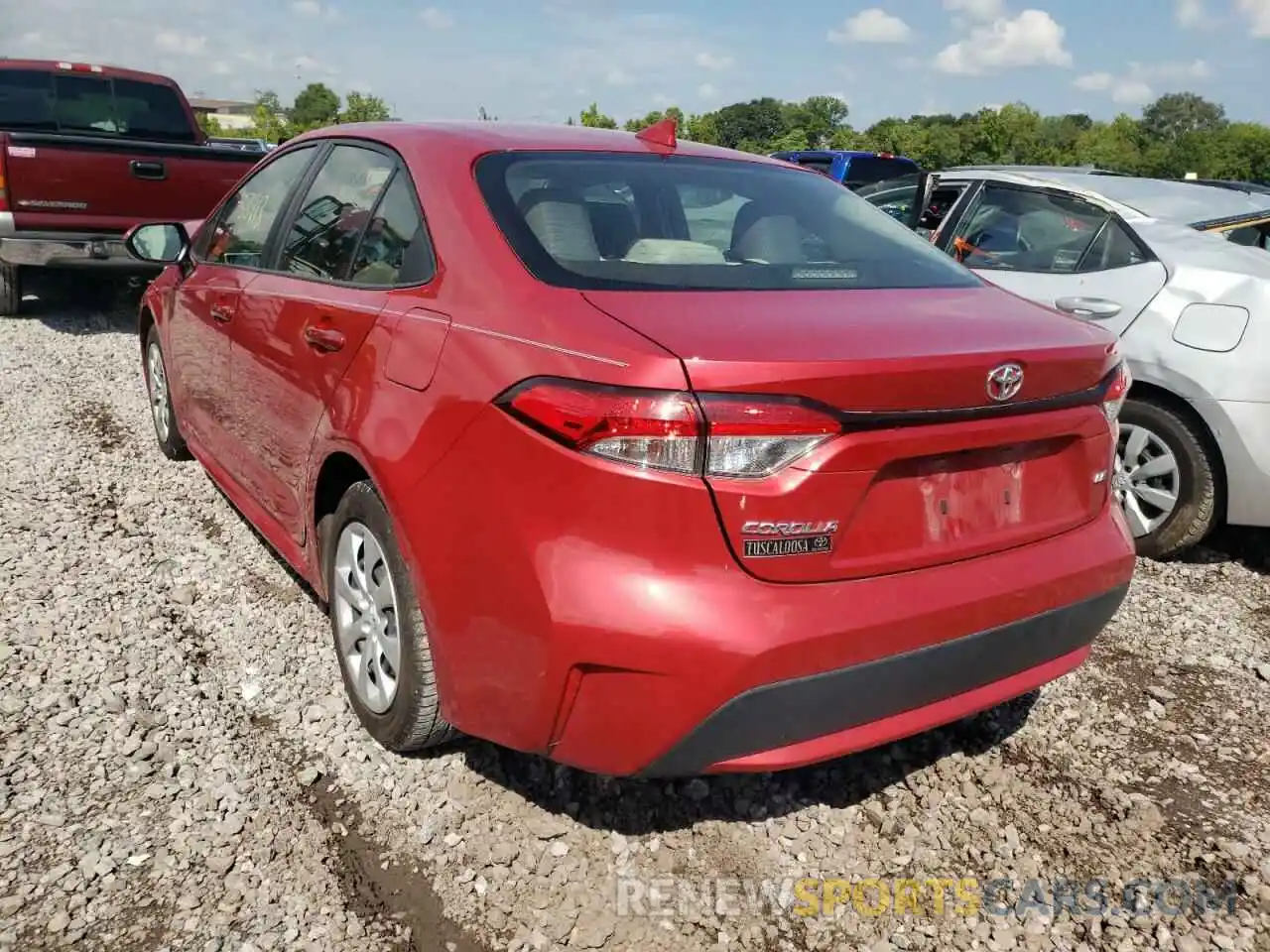 3 Photograph of a damaged car JTDEPRAE5LJ049046 TOYOTA COROLLA 2020