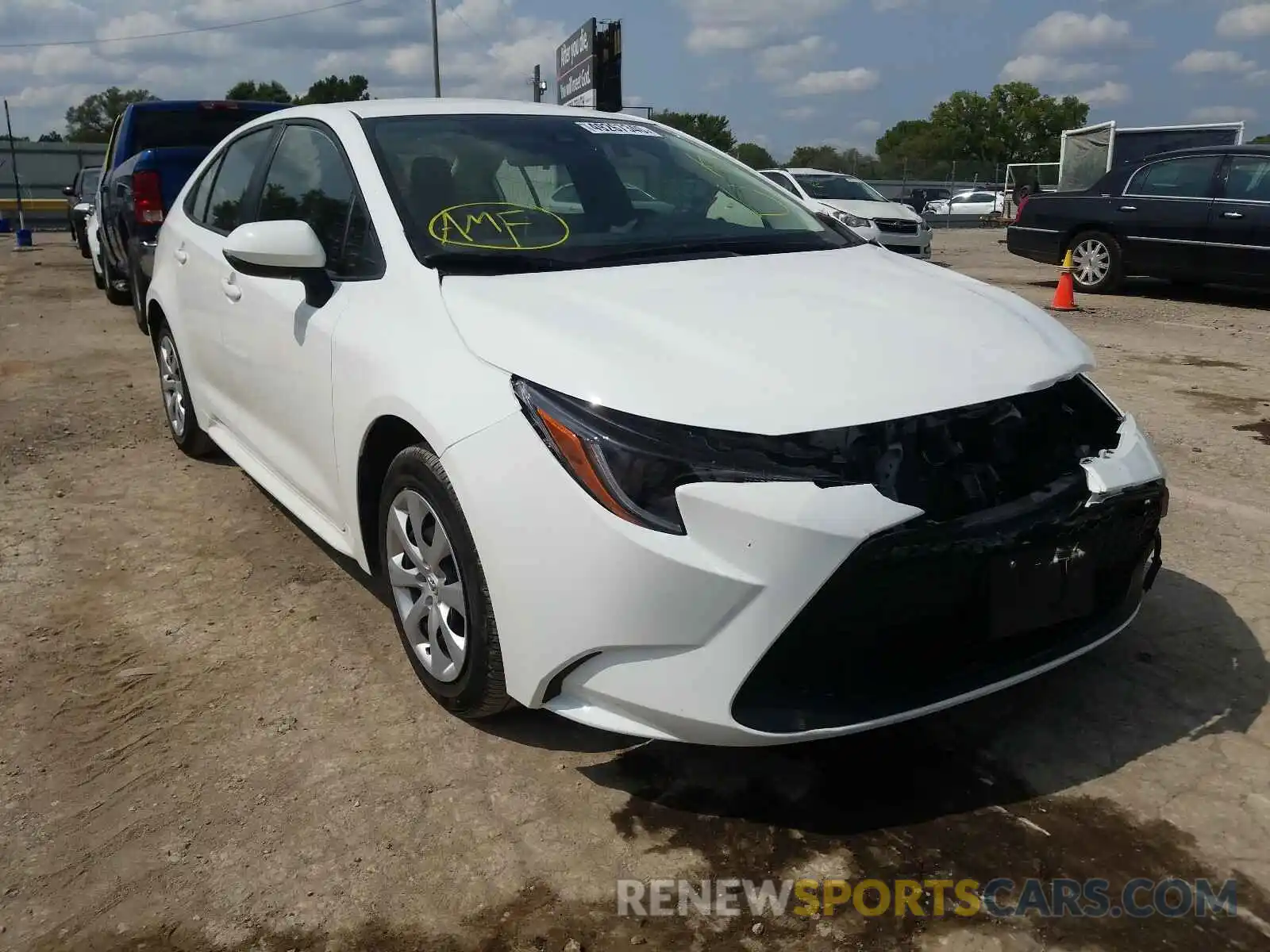 1 Photograph of a damaged car JTDEPRAE5LJ049600 TOYOTA COROLLA 2020