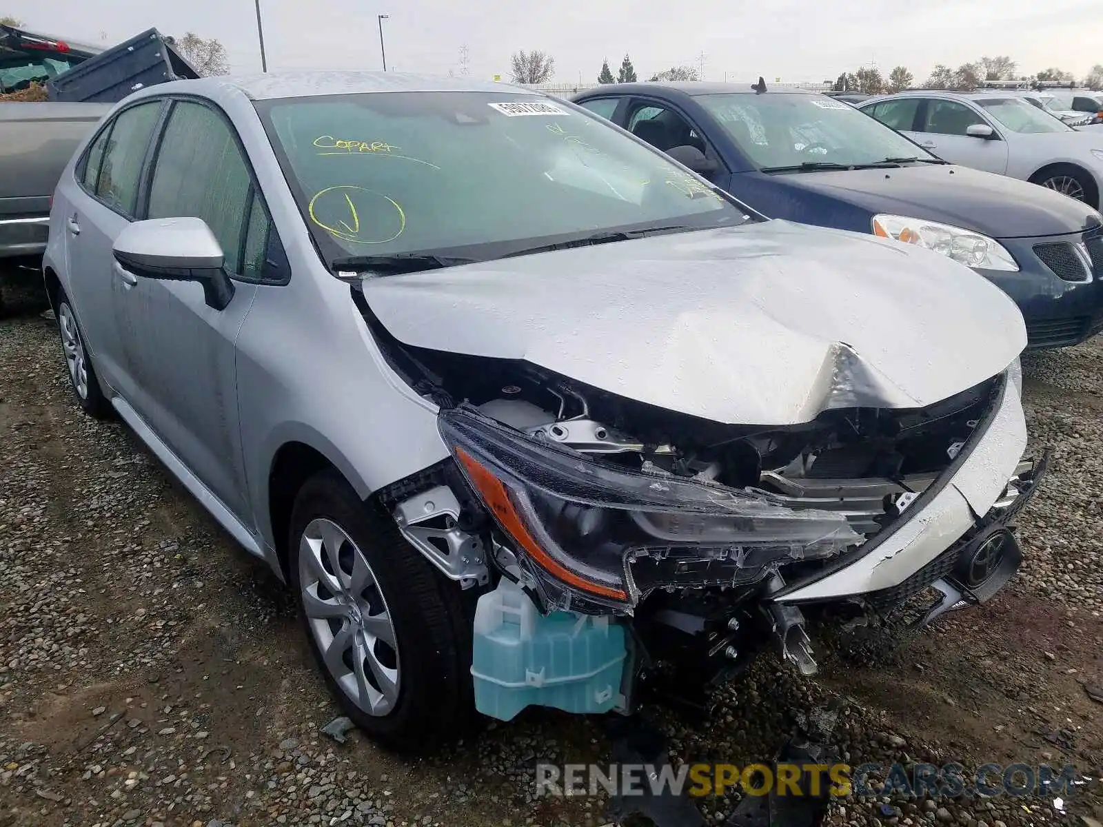 1 Photograph of a damaged car JTDEPRAE5LJ050066 TOYOTA COROLLA 2020