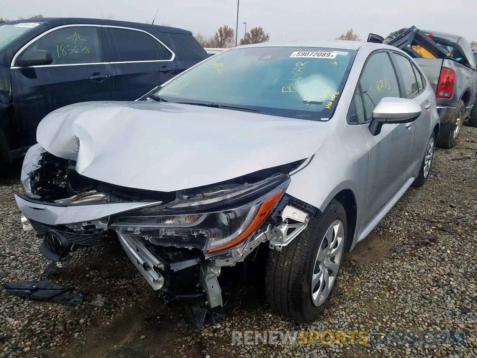 2 Photograph of a damaged car JTDEPRAE5LJ050066 TOYOTA COROLLA 2020