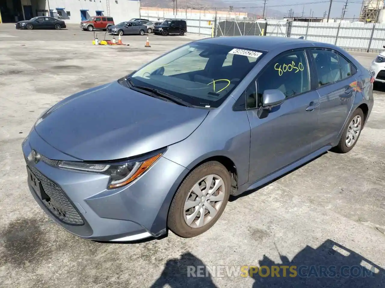 2 Photograph of a damaged car JTDEPRAE5LJ051704 TOYOTA COROLLA 2020