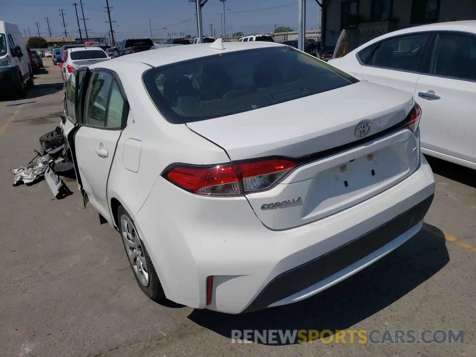 3 Photograph of a damaged car JTDEPRAE5LJ051766 TOYOTA COROLLA 2020