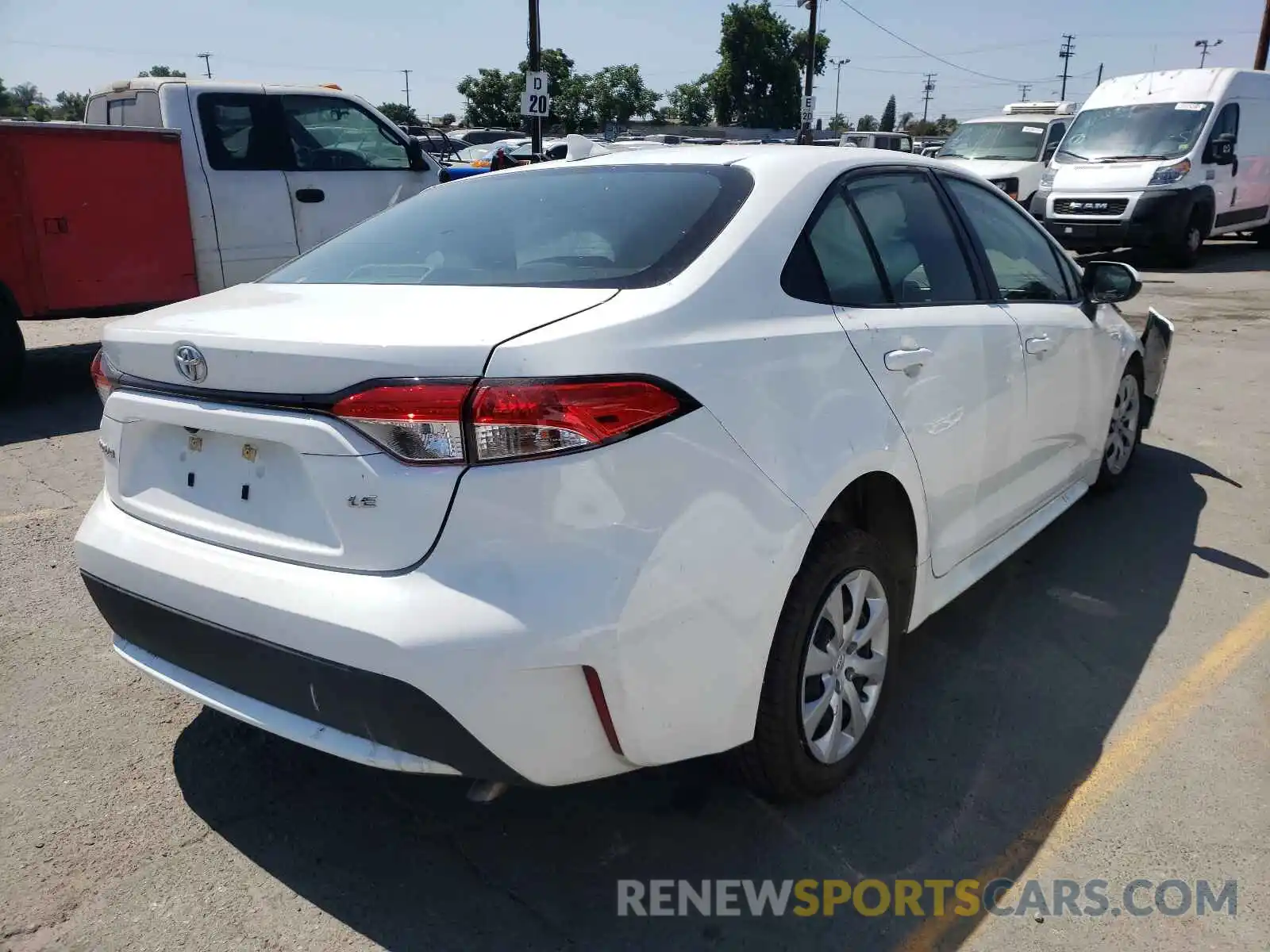 4 Photograph of a damaged car JTDEPRAE5LJ051766 TOYOTA COROLLA 2020