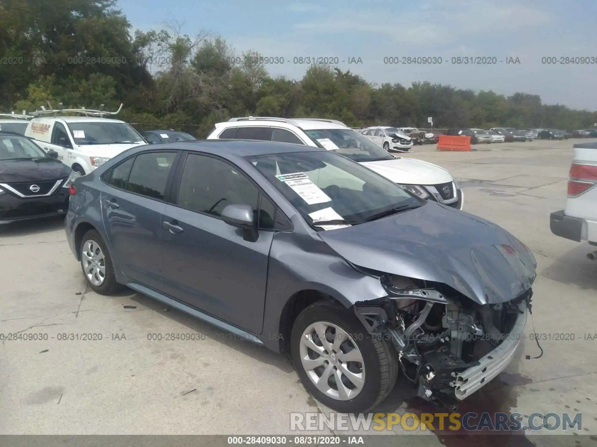 1 Photograph of a damaged car JTDEPRAE5LJ051962 TOYOTA COROLLA 2020